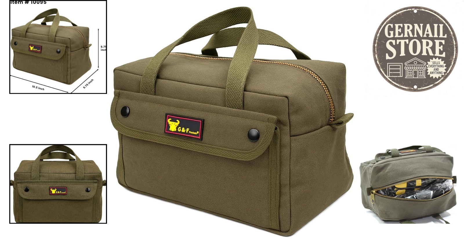 Versatile 11"x7" Water-Resistant Waxed Canvas Duffle Bag with Adjustable Strap