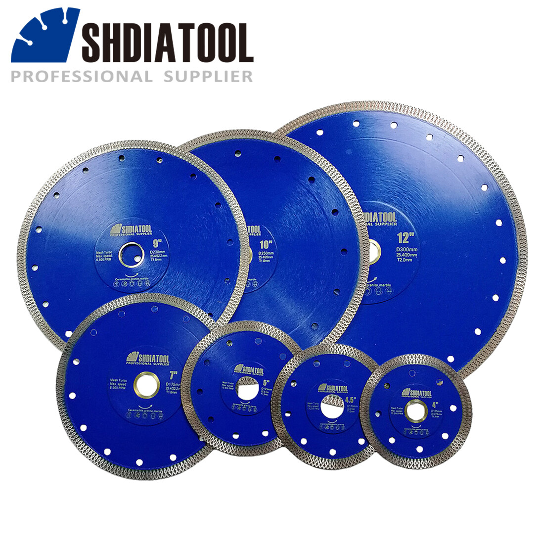 2pc 3-5'' Diamond Cutting Disc Cut-off Wheel Cut Porcelain Tile Dry Grinder Disc