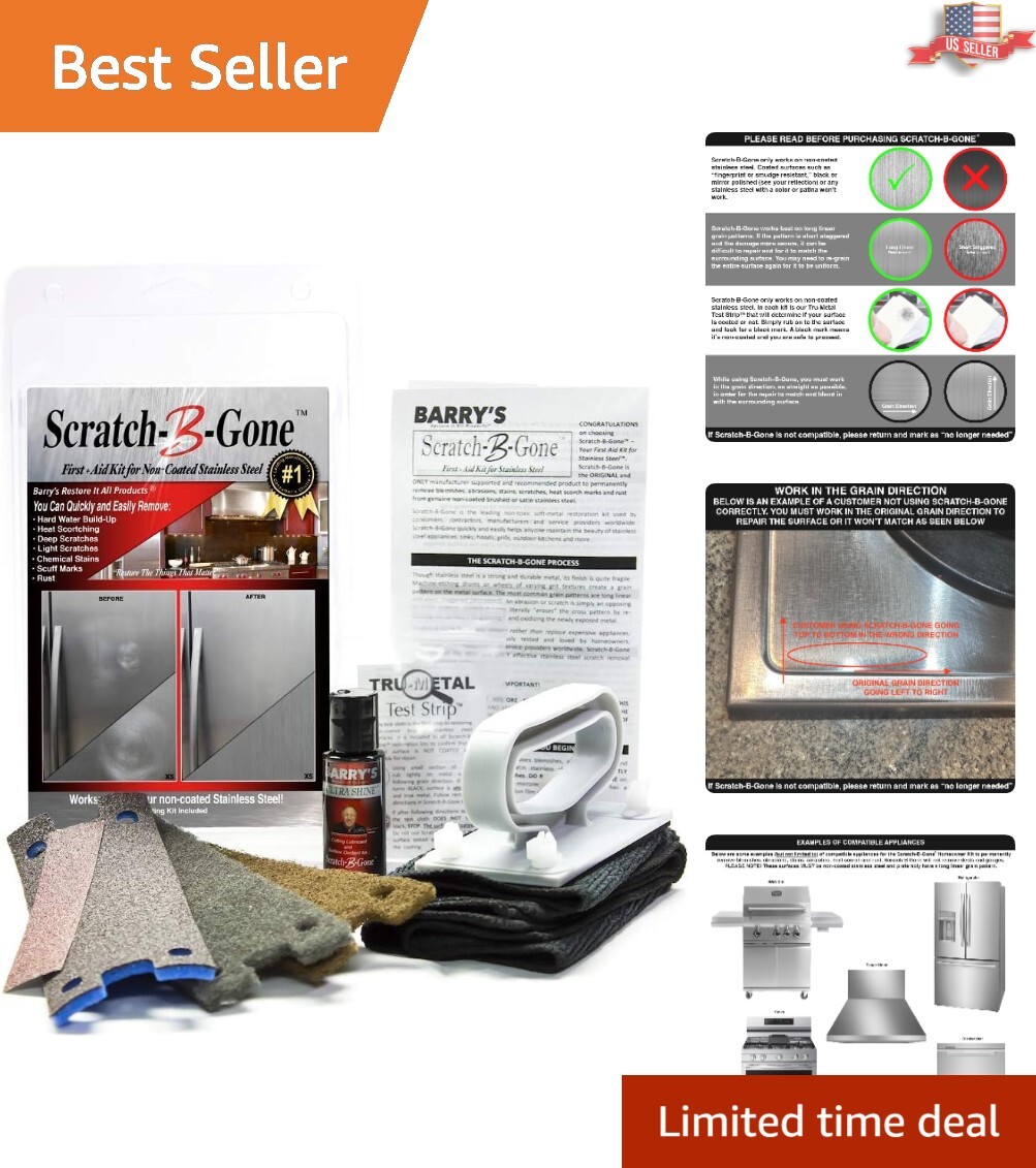 Non-Coated Stainless Steel Blemish Removal Solution with Tru-Metal Test Strip