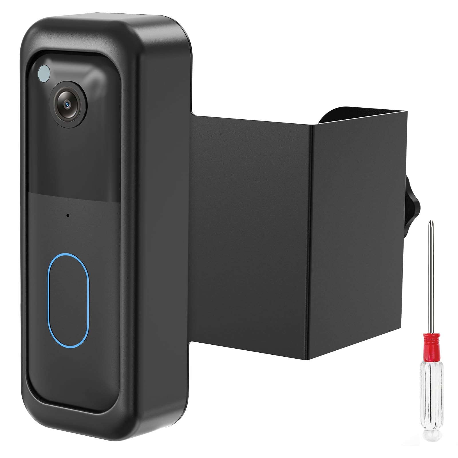 Blink Doorbell Mount, No-Drilling Anti-Theft Mount Bracket for Black