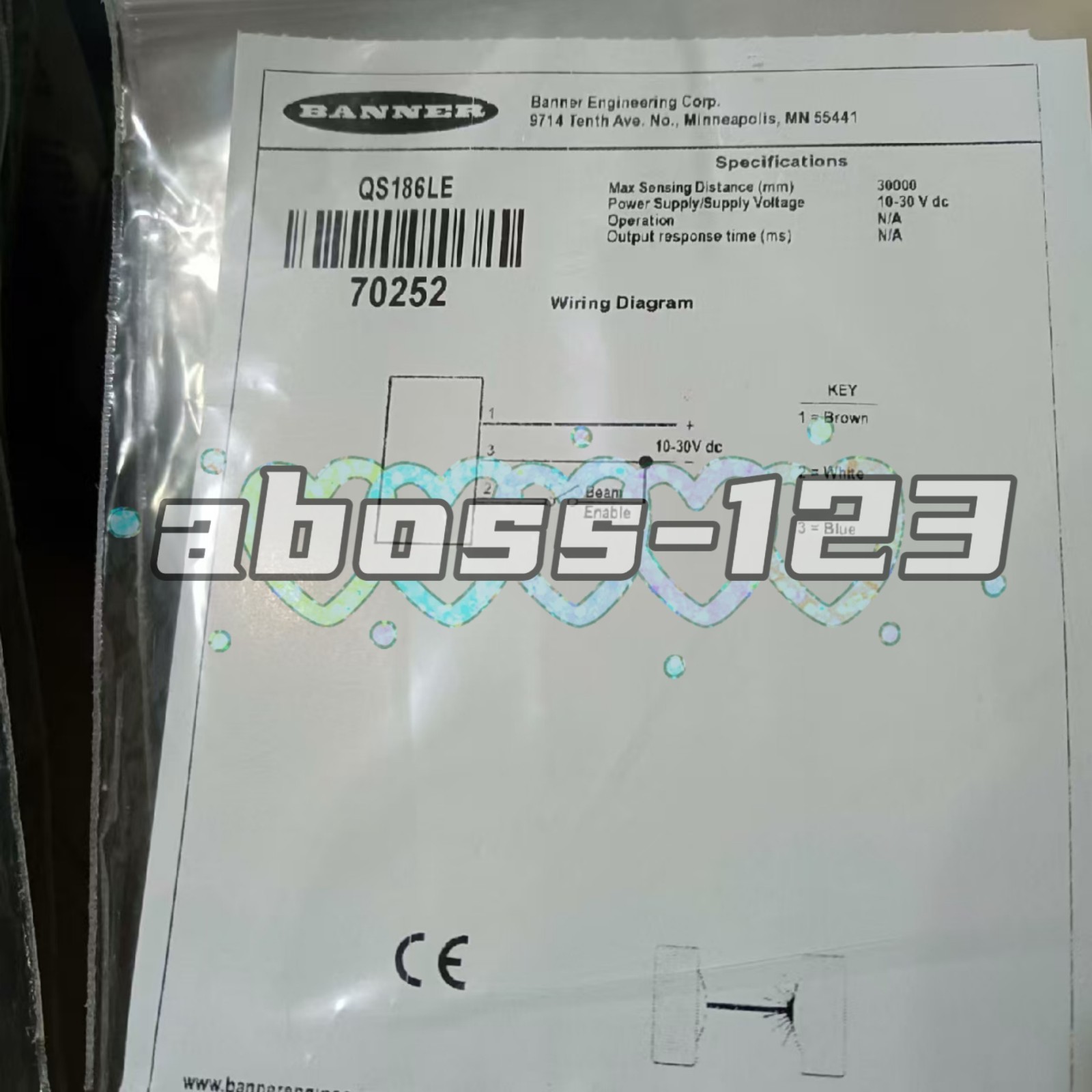 BANNER QS186LE Photoelectric Sensor#1pcs New In Box