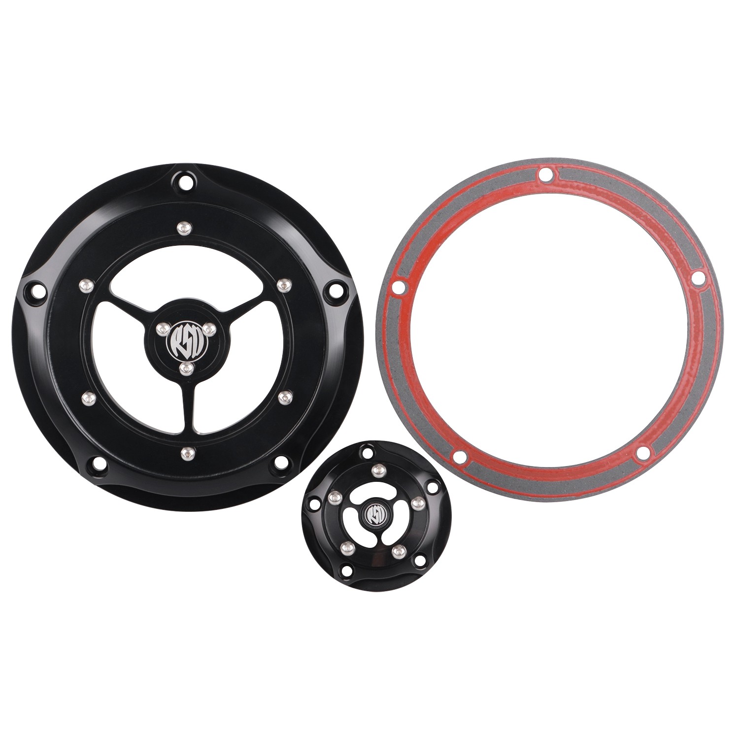Black RSD Derby Timing Timer Cover &Gasket For Harley Dyna Electra Glide Softail