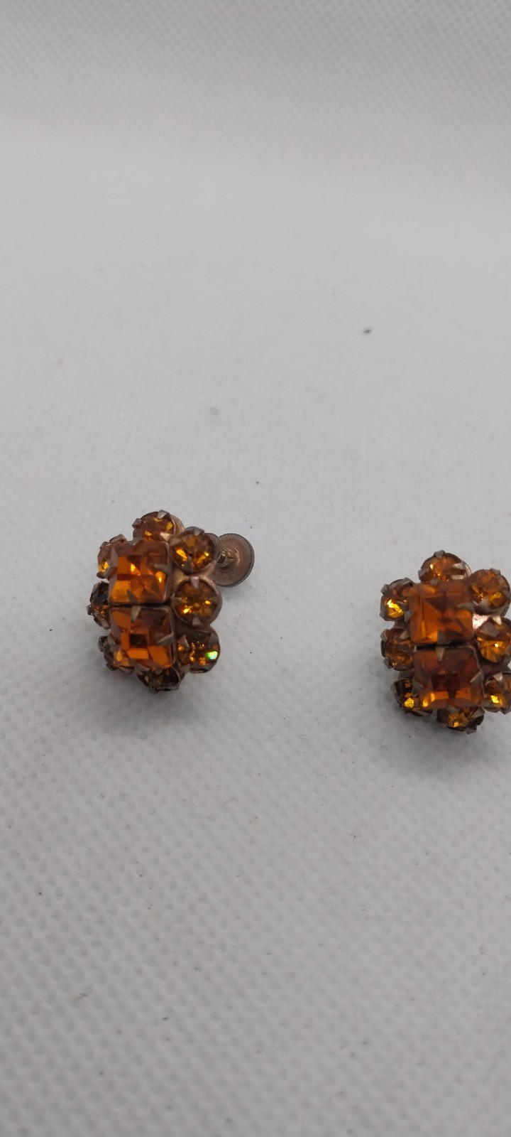 Vintage Orange Screwback Earrings