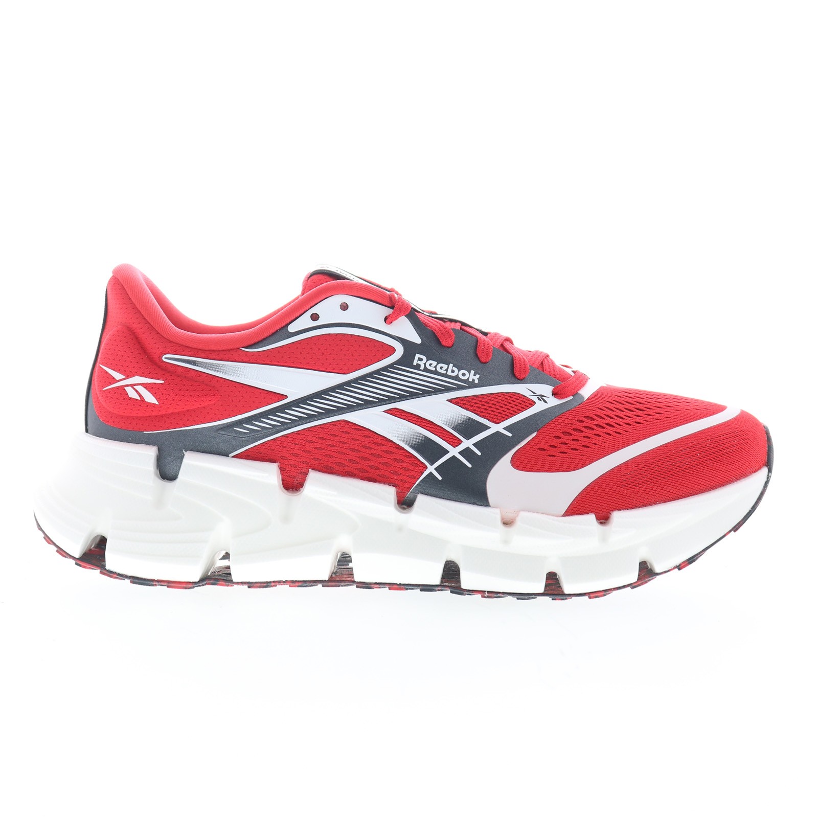 Reebok Floatzig 2 Mens Red Mesh Lace Up Athletic Running Shoes