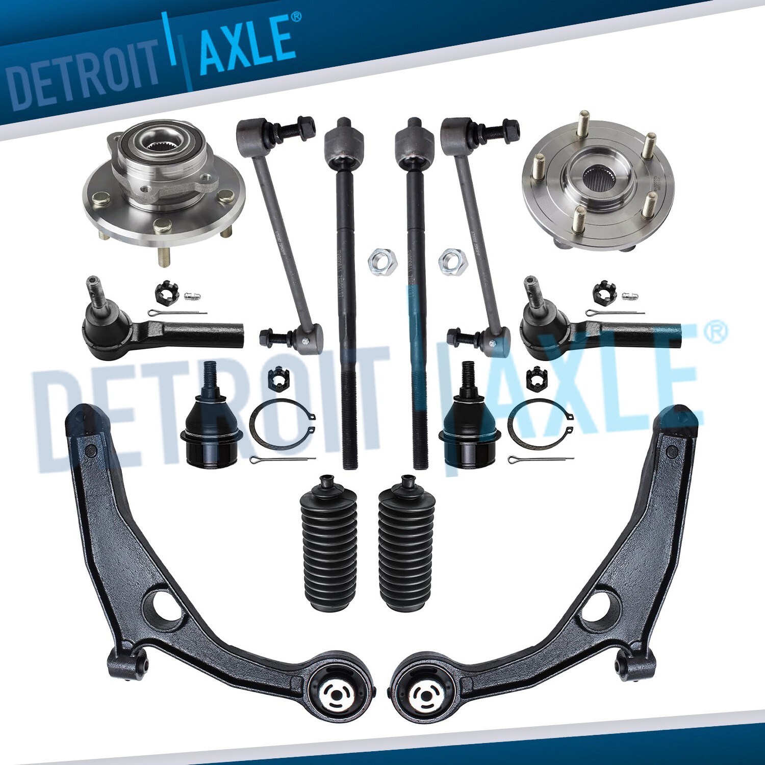 Front Wheel Hub Bearings Lower Control Arms Kit for 2009 2010-2018 Dodge Journey