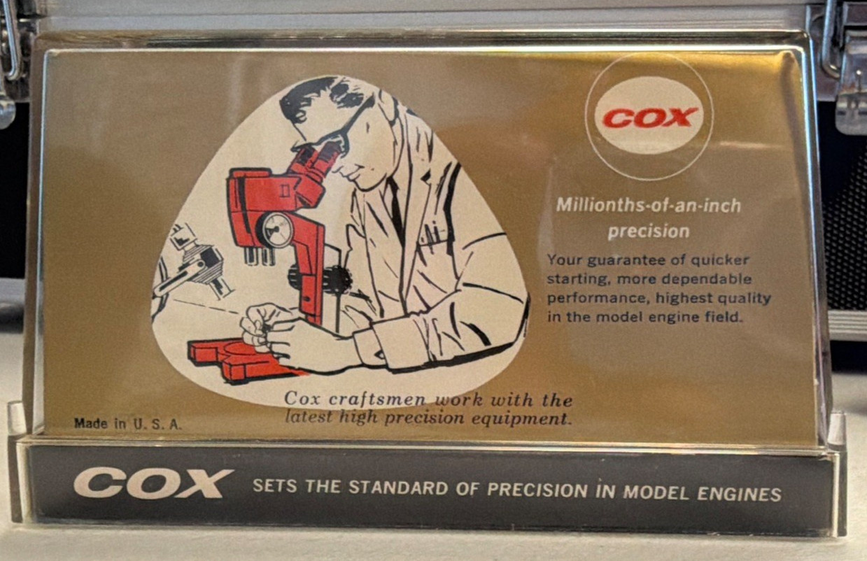 COX Tee Dee .049 2-Stroke Front Rotary Valve Nitro/Glow Engine MPN 170