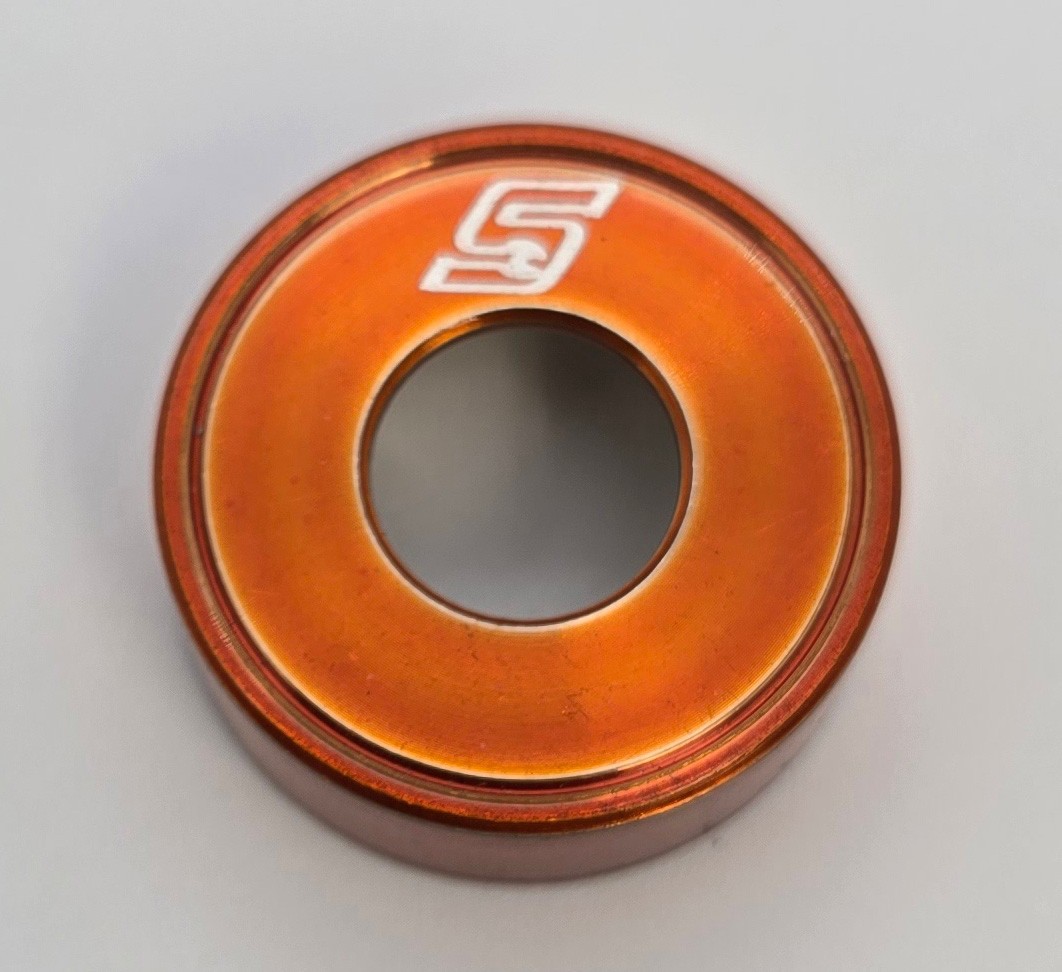 SNAP-ON TOOLS TOOL BOX LOCK CYLINDER CAP COVER ANODIZED ORANGE NEW