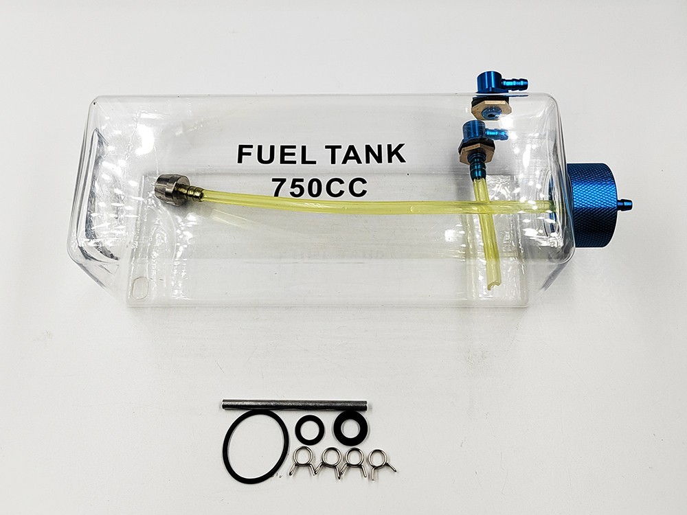 750CC (24oz) Clear Fuel Tank with Metal Cap for RC Airplane Gasoline Engine
