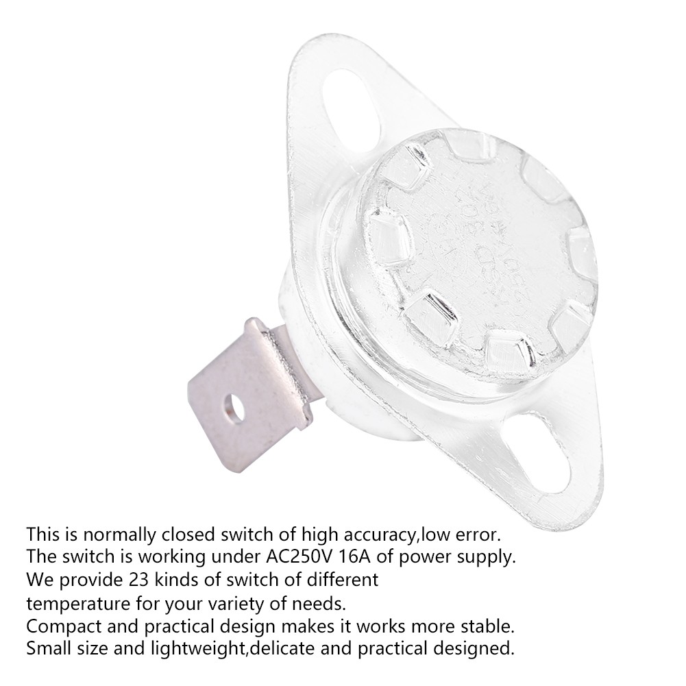 55℃ KSD302 Switch Temperature Control Thermostat Thermal Switch 250V16A Normally