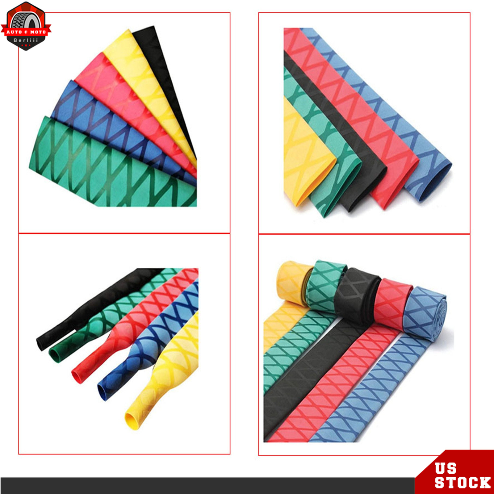 NEW X-Tube Heat Shrink Wrap Tubing 39"&64"Lengths for Rod Grips 5 Color 14 Sizes