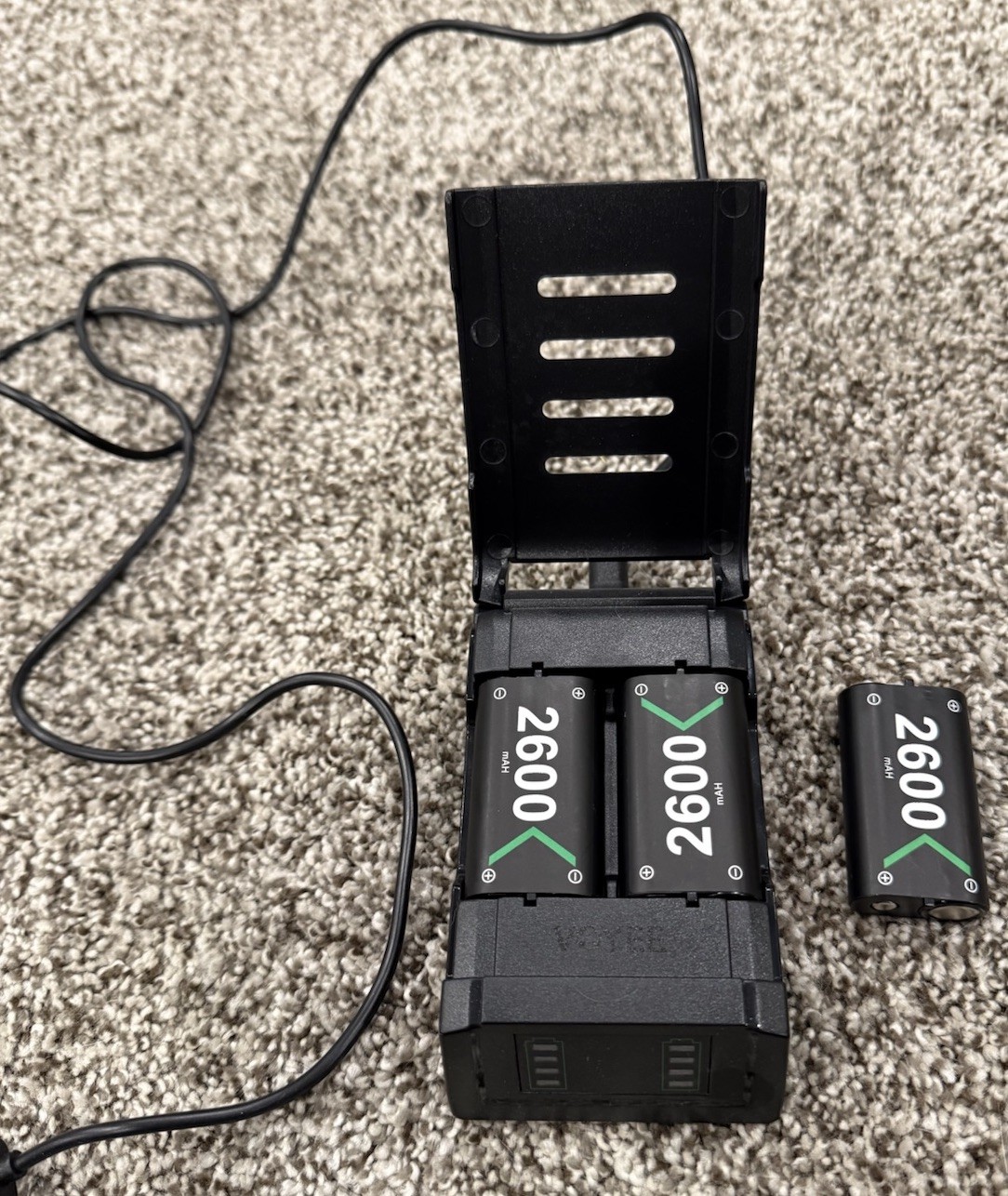 Xbox Charging Dock 3 x 2600mAh Rechargeable Batteries for Xbox One/S/X/Elite