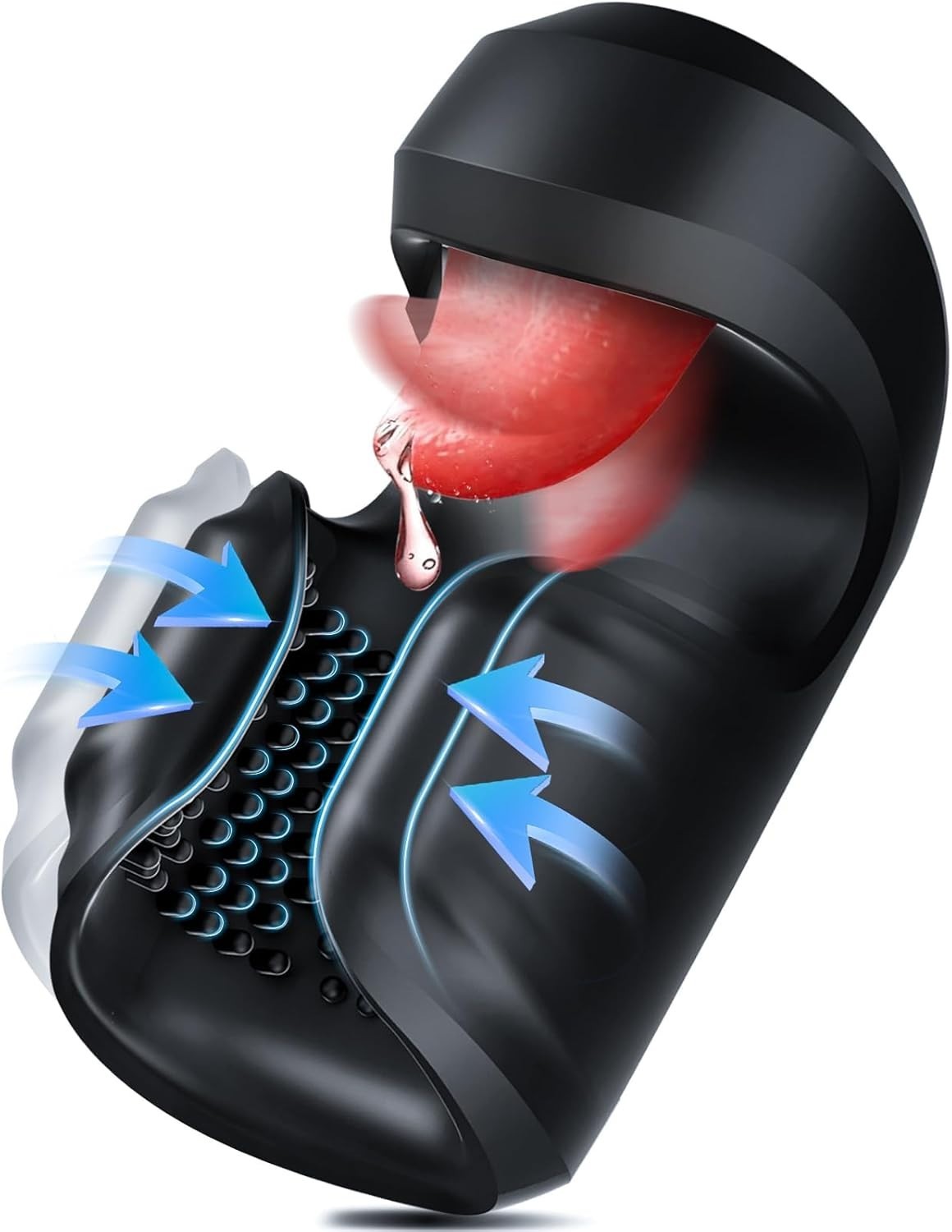 Automatic Tongue Licking Male Masturbators Lip Sucking Oral Cup Lubricants Male