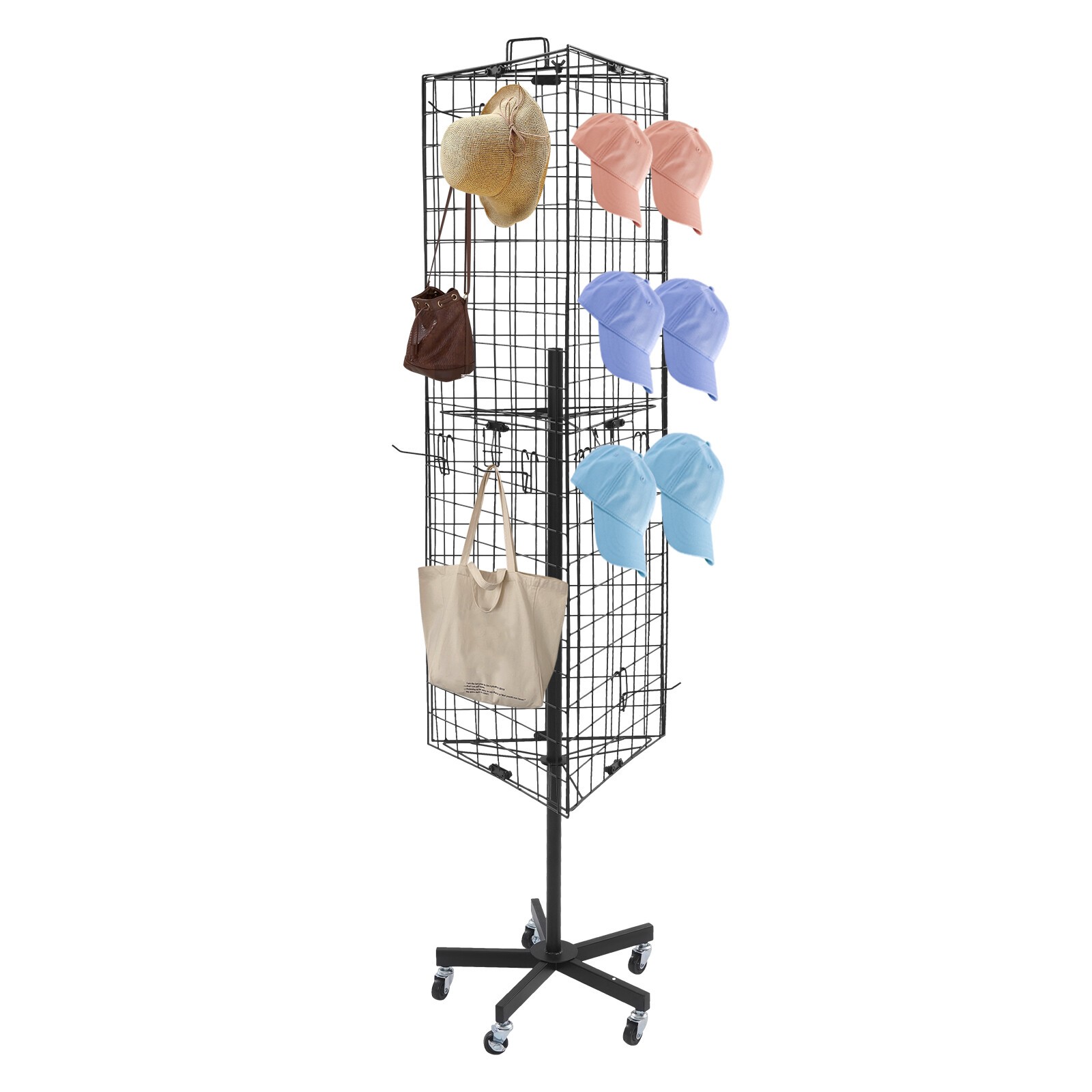 Gridwall Panel Display Stand Triangular Heavy Movable Floorstanding Detachable
