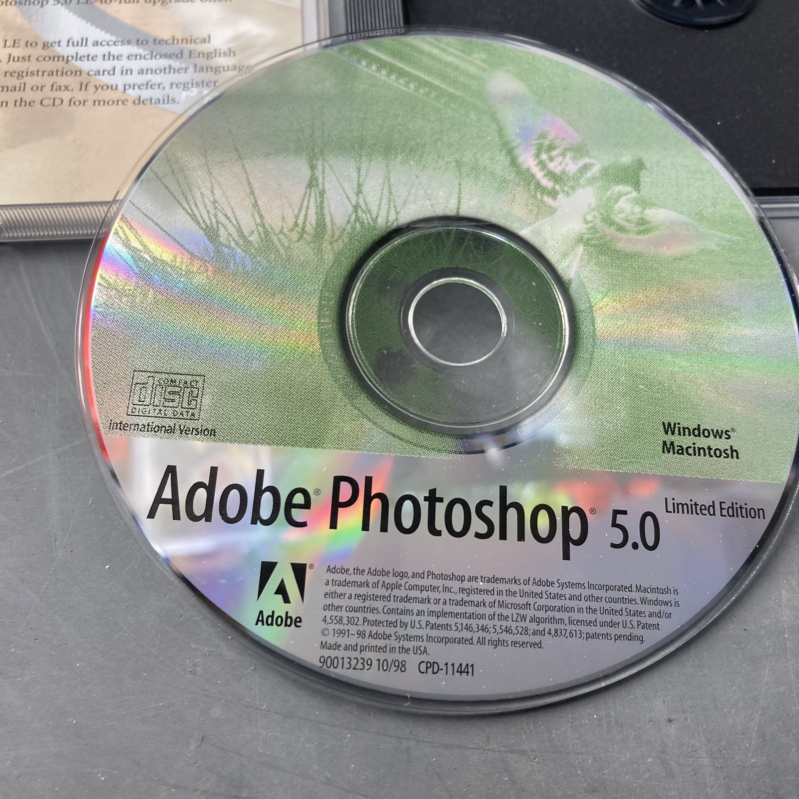 Adobe Photoshop 5.0 Limited Edition PC CD-ROM Software