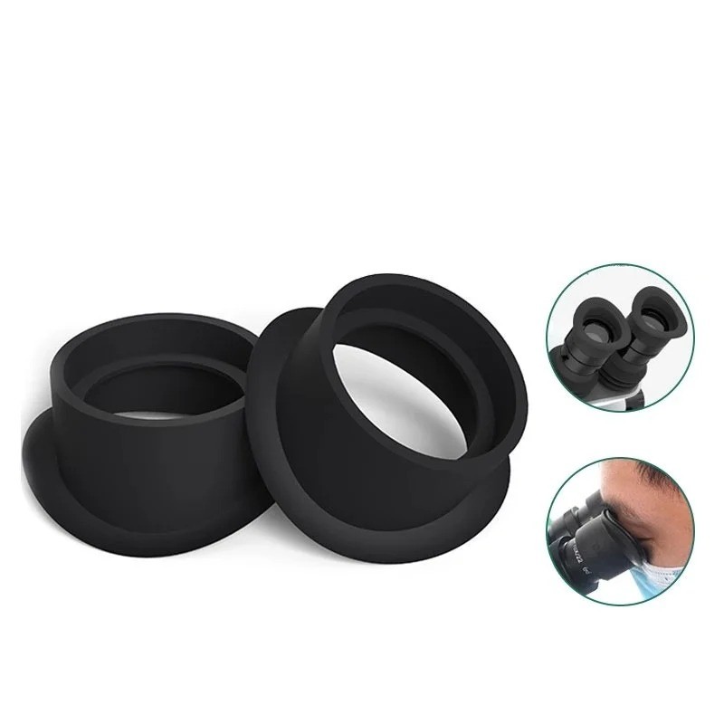 2PCS 35mm Stereo Microscope Eyepiece Eyecups Soft Rubber Microscope Eye Guards