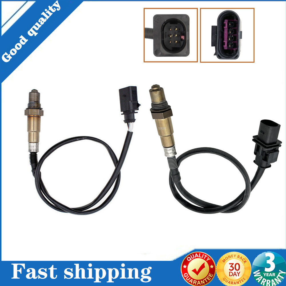 2Pcs Up&Down Oxygen O2 Sensor For Audi A4 A4 allroad A5 A6 Quattro Q5 2.0L Turbo