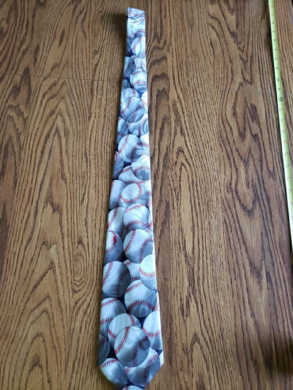Steven Harris Men's All Over Print Baseball Necktie Vintage Excellent Condition