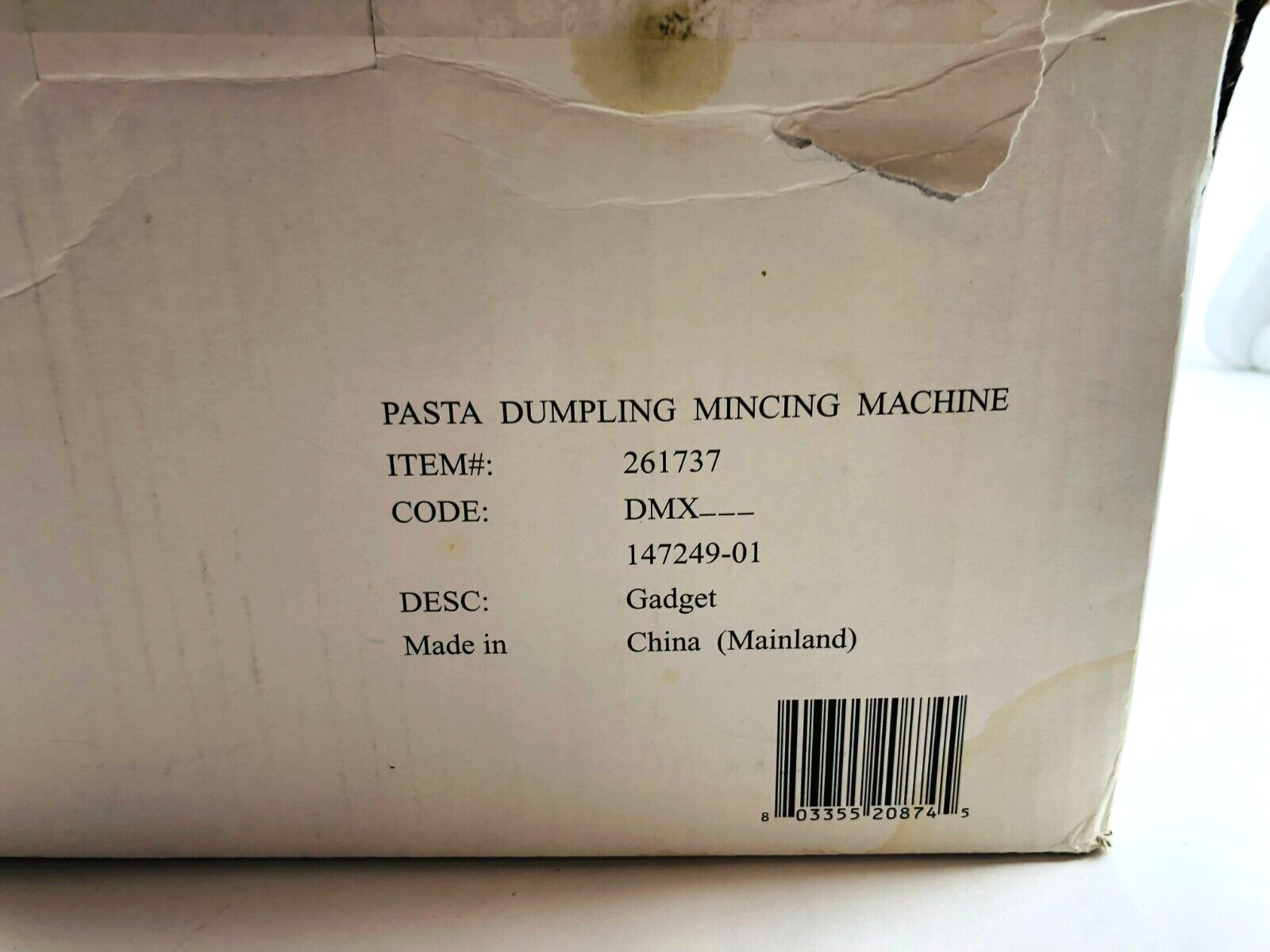 Vintage Pasta Dumpling Mincing Machine with Manual