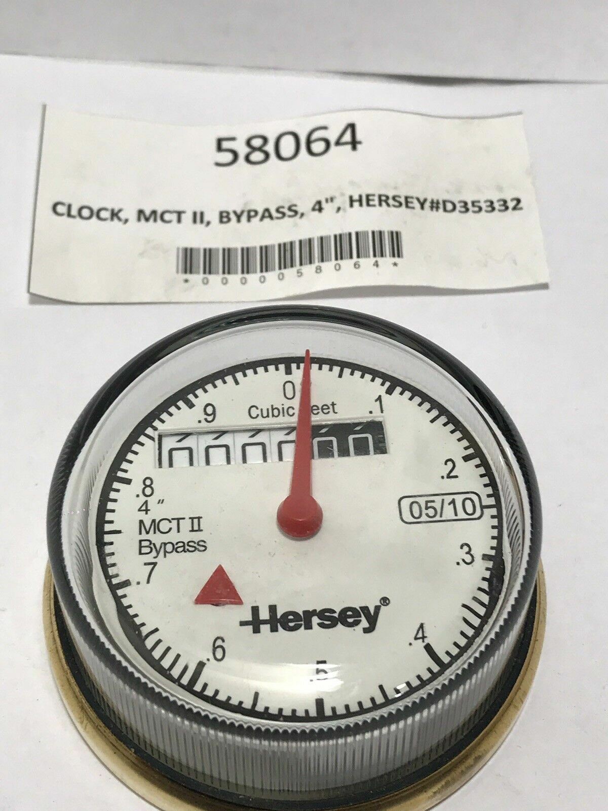 Hersey MCTII 4” Bypass Register Clock D35332 For Water Meter