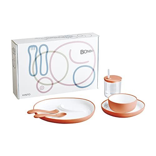 KINTO BONBO 26391 Set of 6 Orange Kids Baby Gift Baby Shower Gift NEW