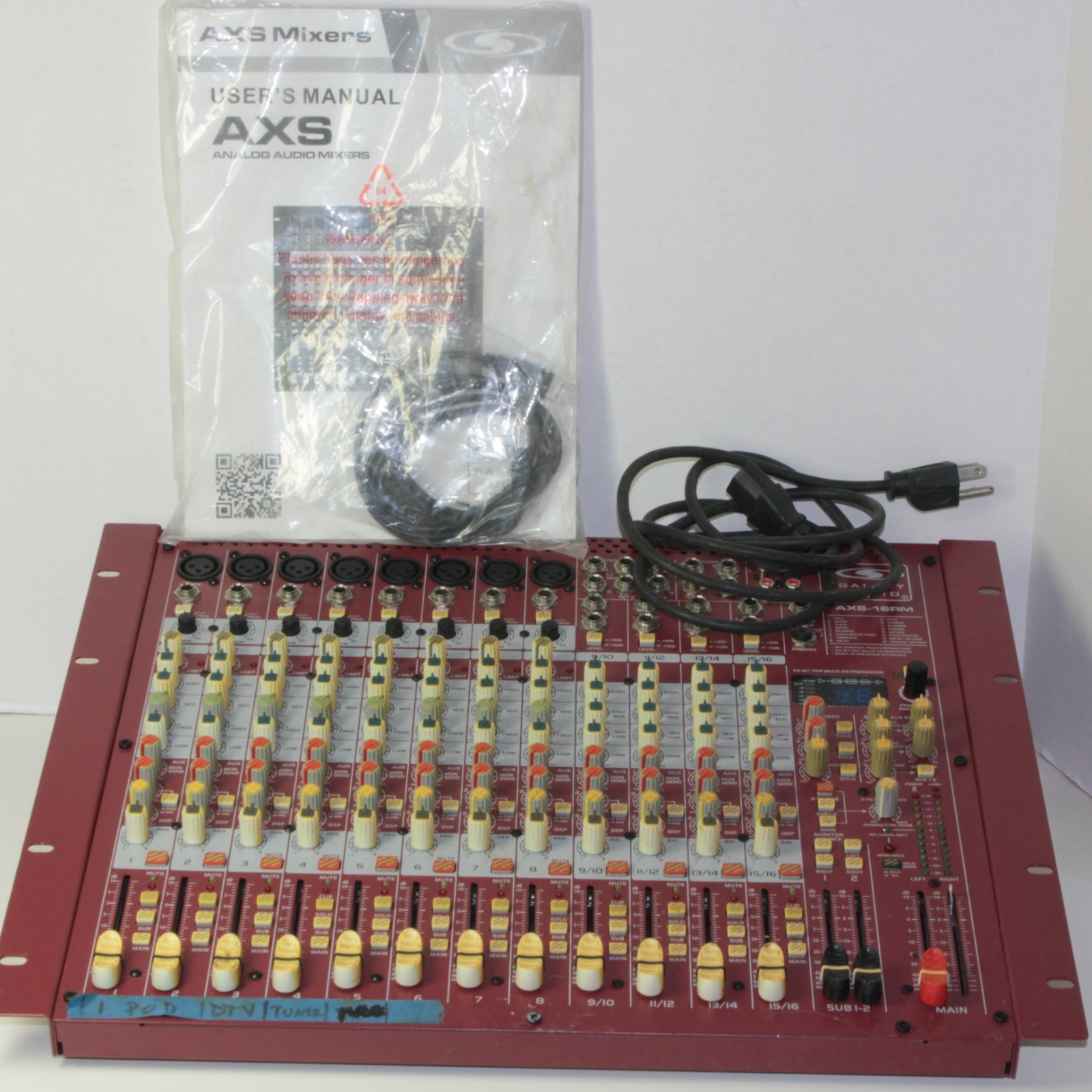 Galaxy Audio AXS 16RM 16 Channel Analog Mixer +48V phantom power