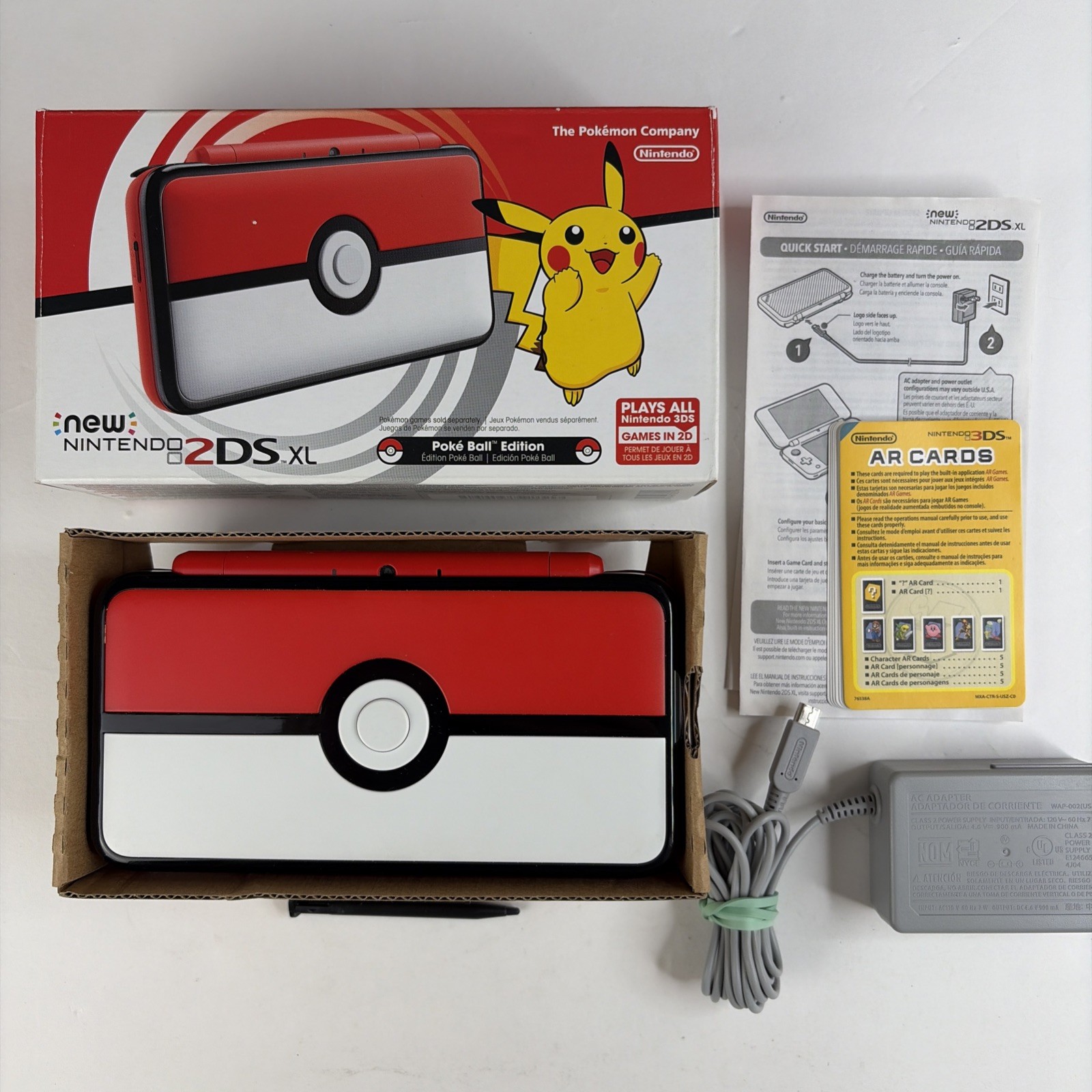 Nice! Nintendo 2DS XL PokeBall Edition - Complete In Box CIB - USA Model Pokemon