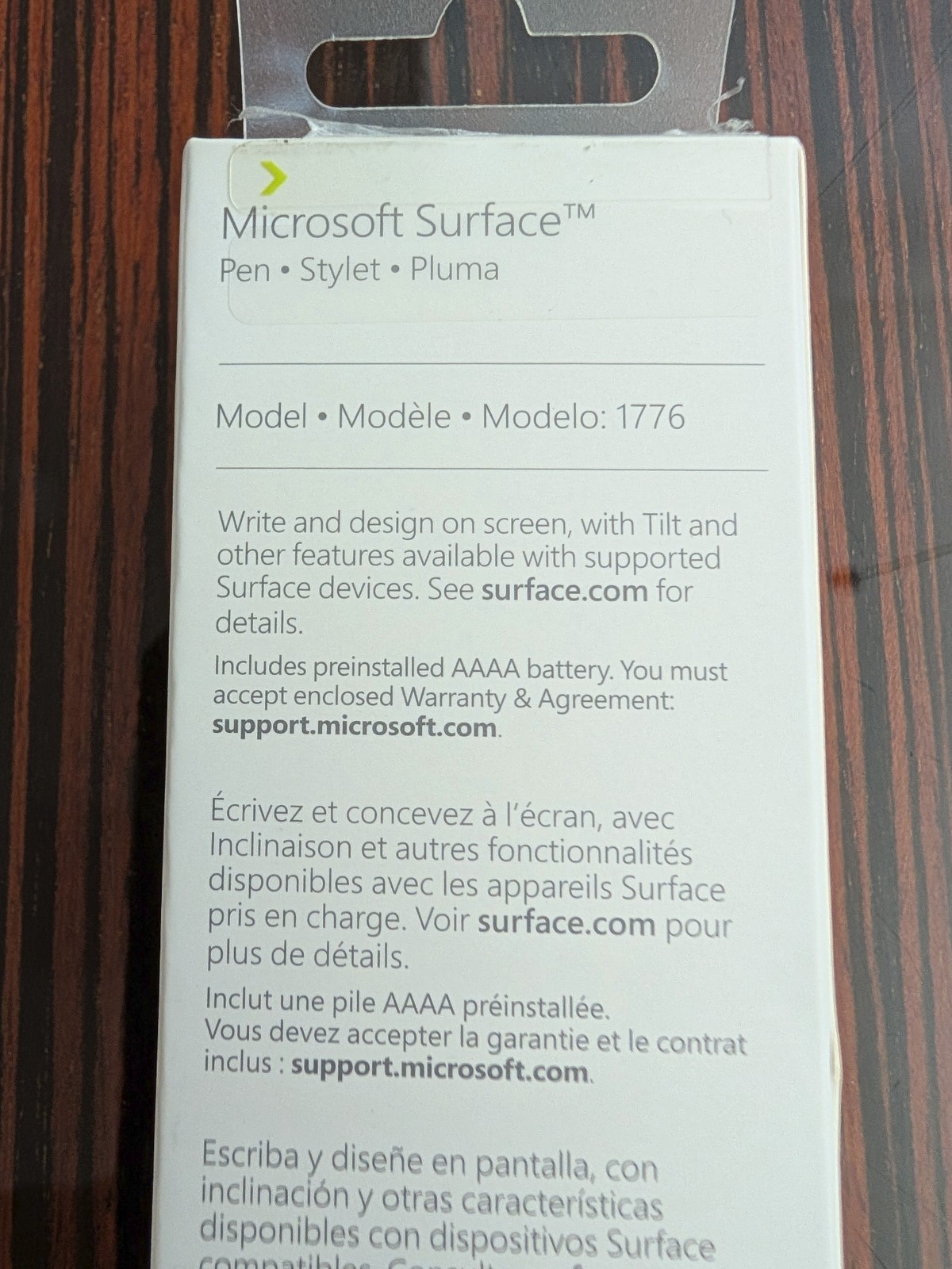 NEW Genuine Microsoft Surface Pen Stylet Silver Model 1776