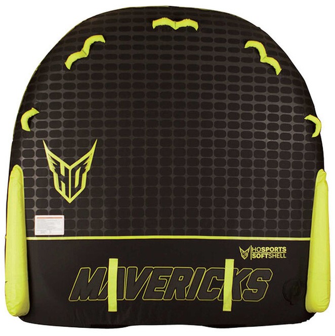 New HO Sports Mavericks 4 Person Water Boat Towable Tube 90" Black/Yellow