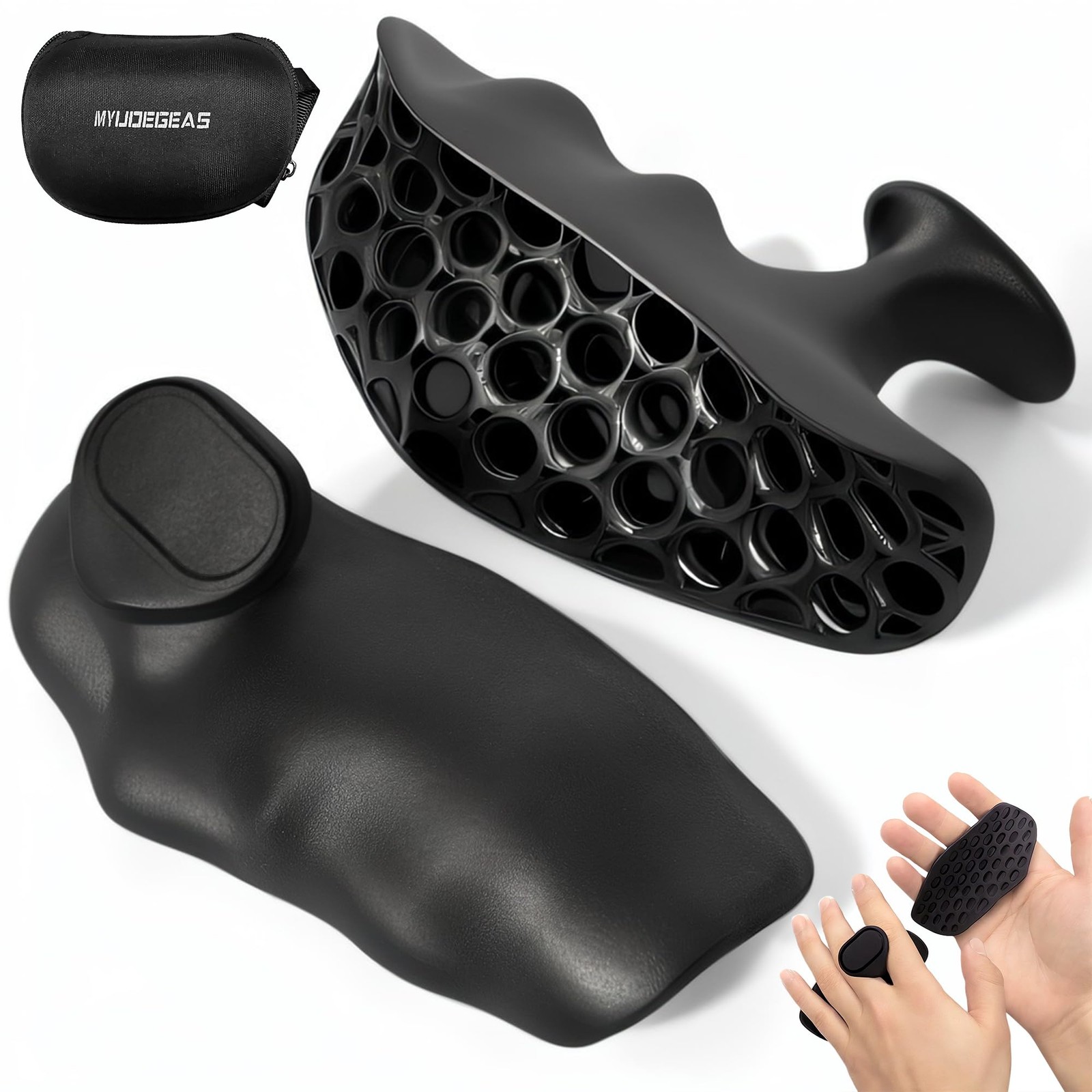 MYUDEGEAS Anti-Slip Fitness Rypt Grips - The Alternative to Gyrp Black
