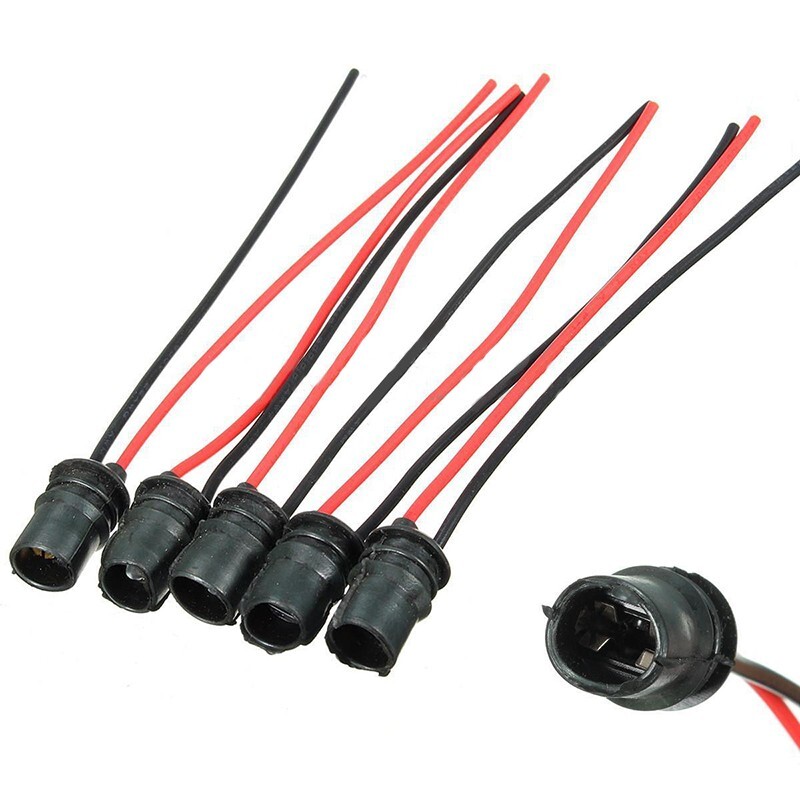 F-Type Rubber Car Auto Light Bulb Round Socket Lamp Holder Base Connector