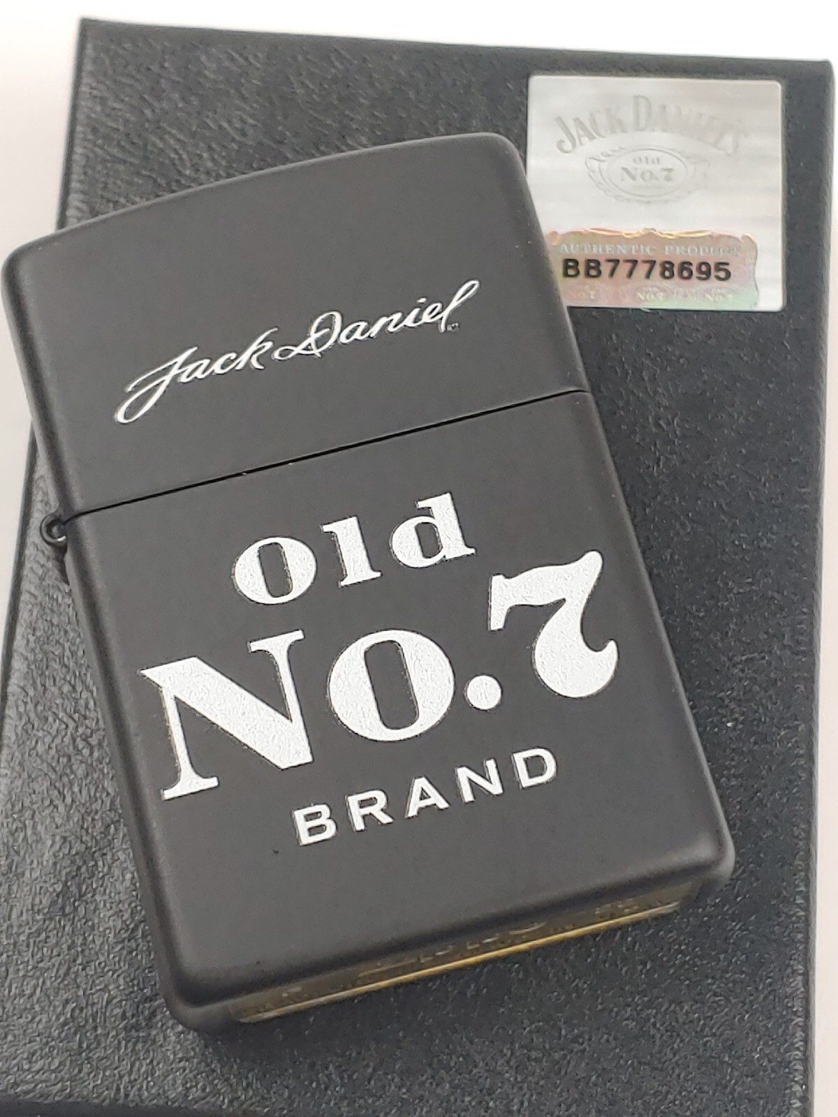 Zippo 49823 JACK DANIEL'S on BLACK MATTE Finish Windproof Lighter- JUN (F) 2022