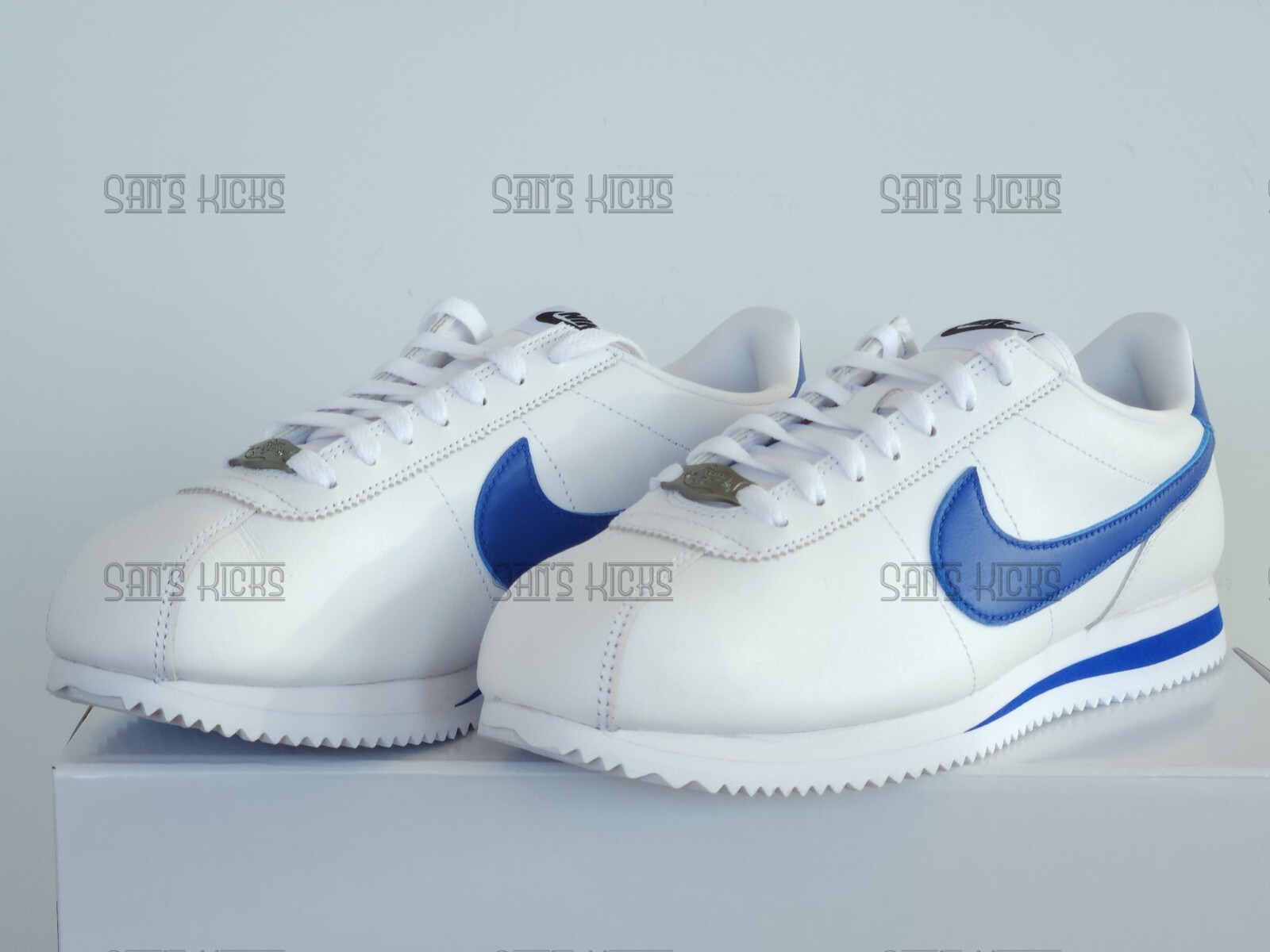 Men's Nike Cortez Prm Leather 2024 Blue Game Royal Swoosh White All Sizes