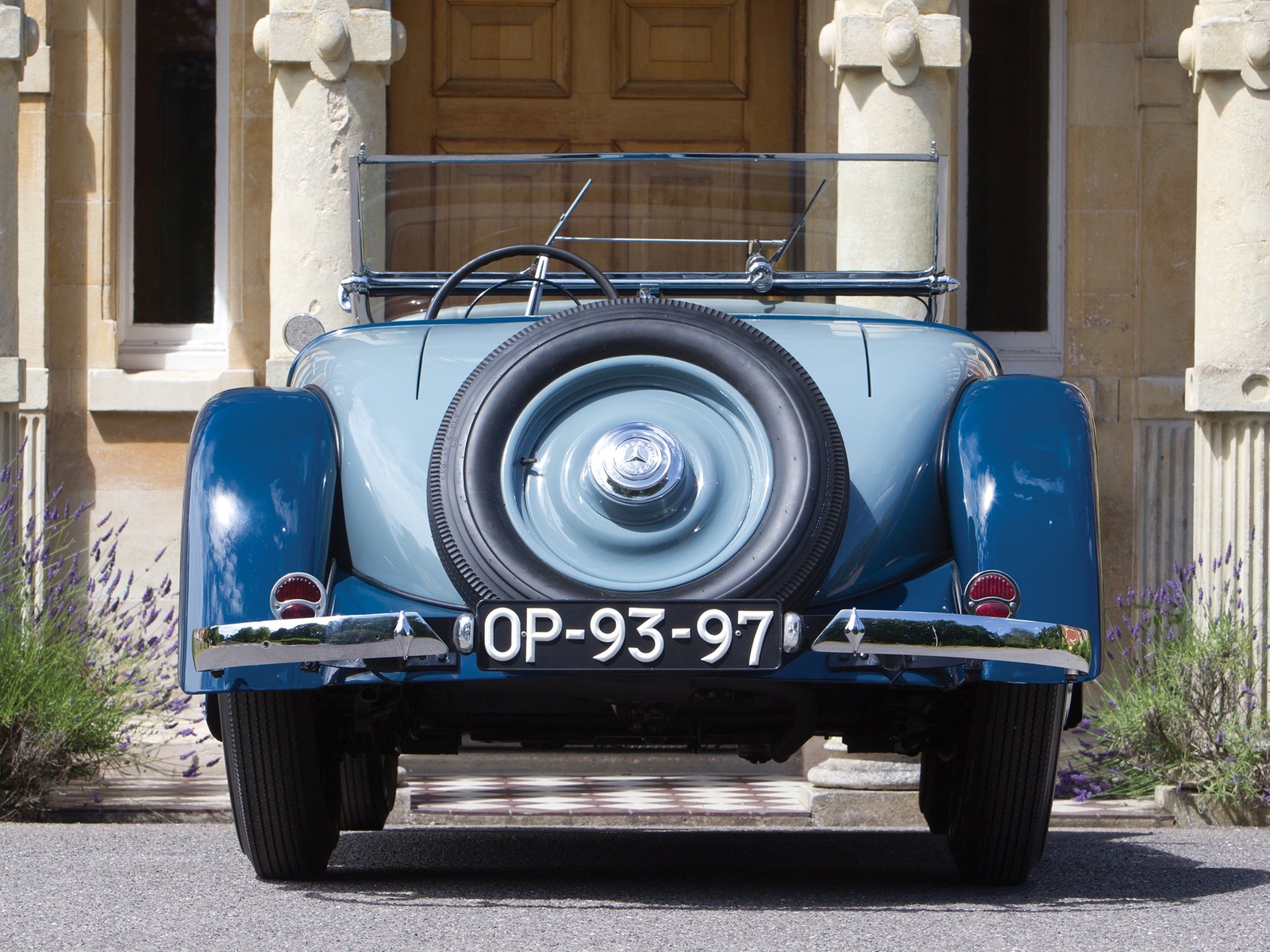 Cars mercedes benz 170 sport roadster 1931 Desk Mat Stitched