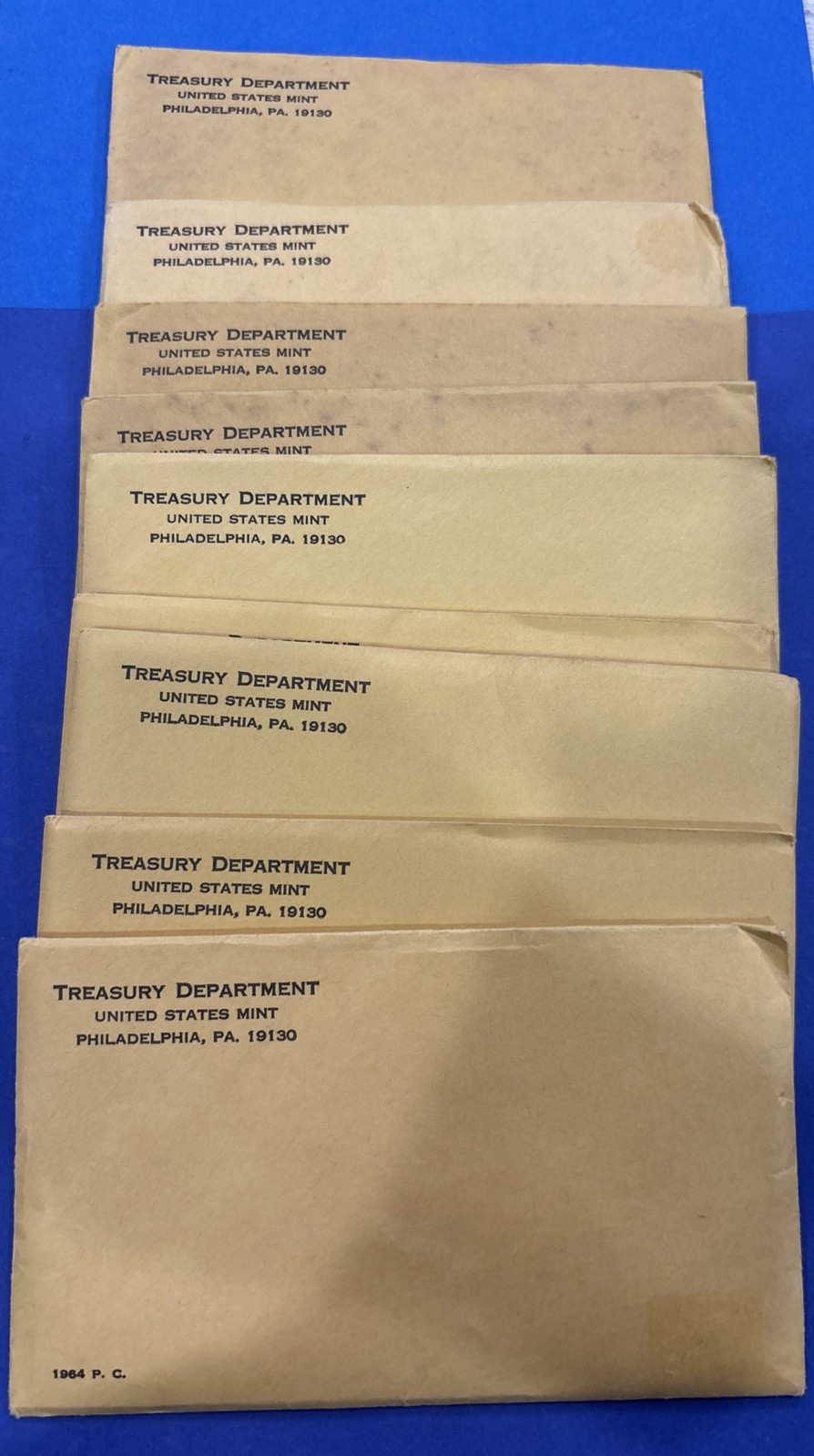 1964 US Mint Proof Set Sealed Unopened Envelope 90% Silver Read Description