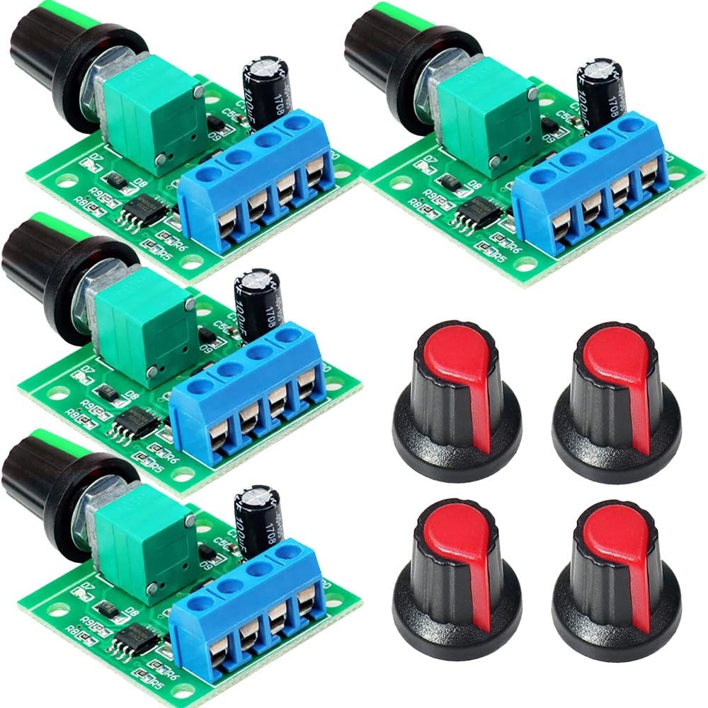 Gebildet 4pcs PWM Low Voltage Motor Speed Controller DC 1.8V/3V/5V/6V/12V 2A ...