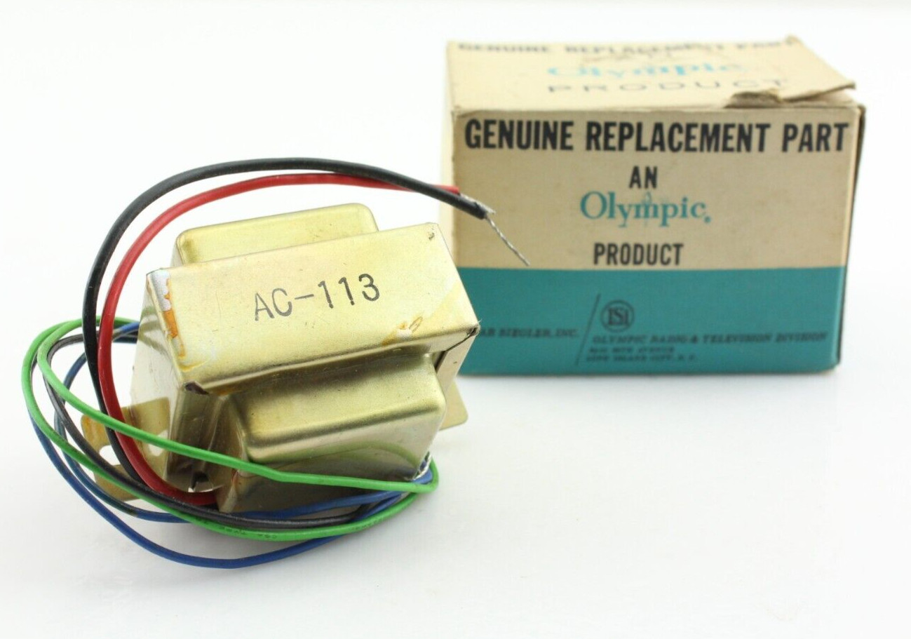 New NOS Qty 1 Olympic AC-113 Transformer Vintage 1970's Genuine Replacement Part