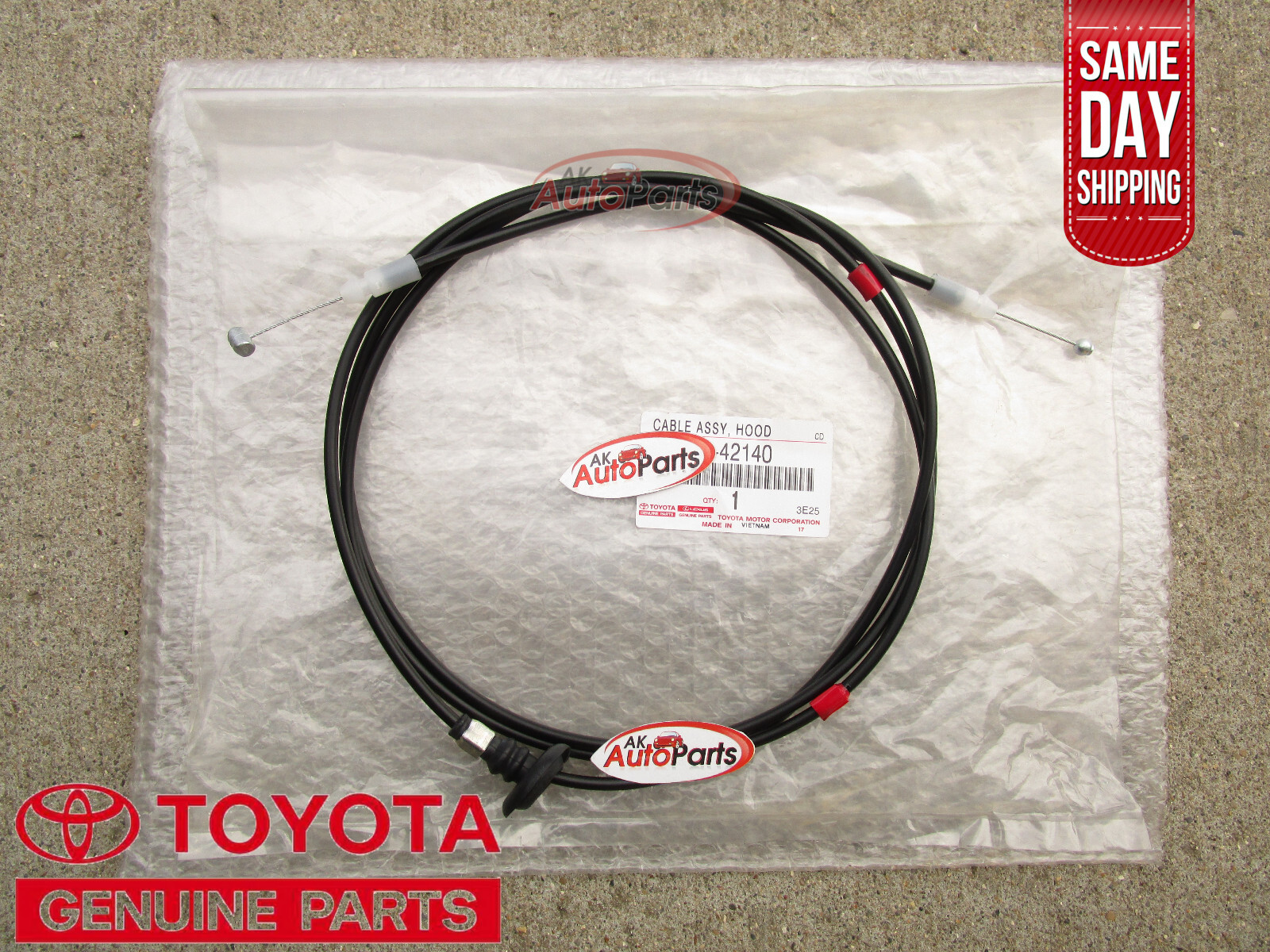 19 - 25 TOYOTA RAV4 FRONT HOOD RELEASE LOCK CONTROL CABLE OEM BRAND NEW
