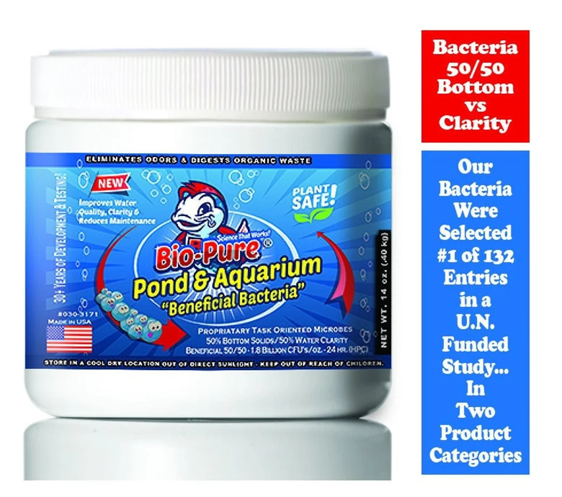 Bio-Pure Pond & Aquarium BENEFICIAL 14 oz. treats up to 56,000. gallons