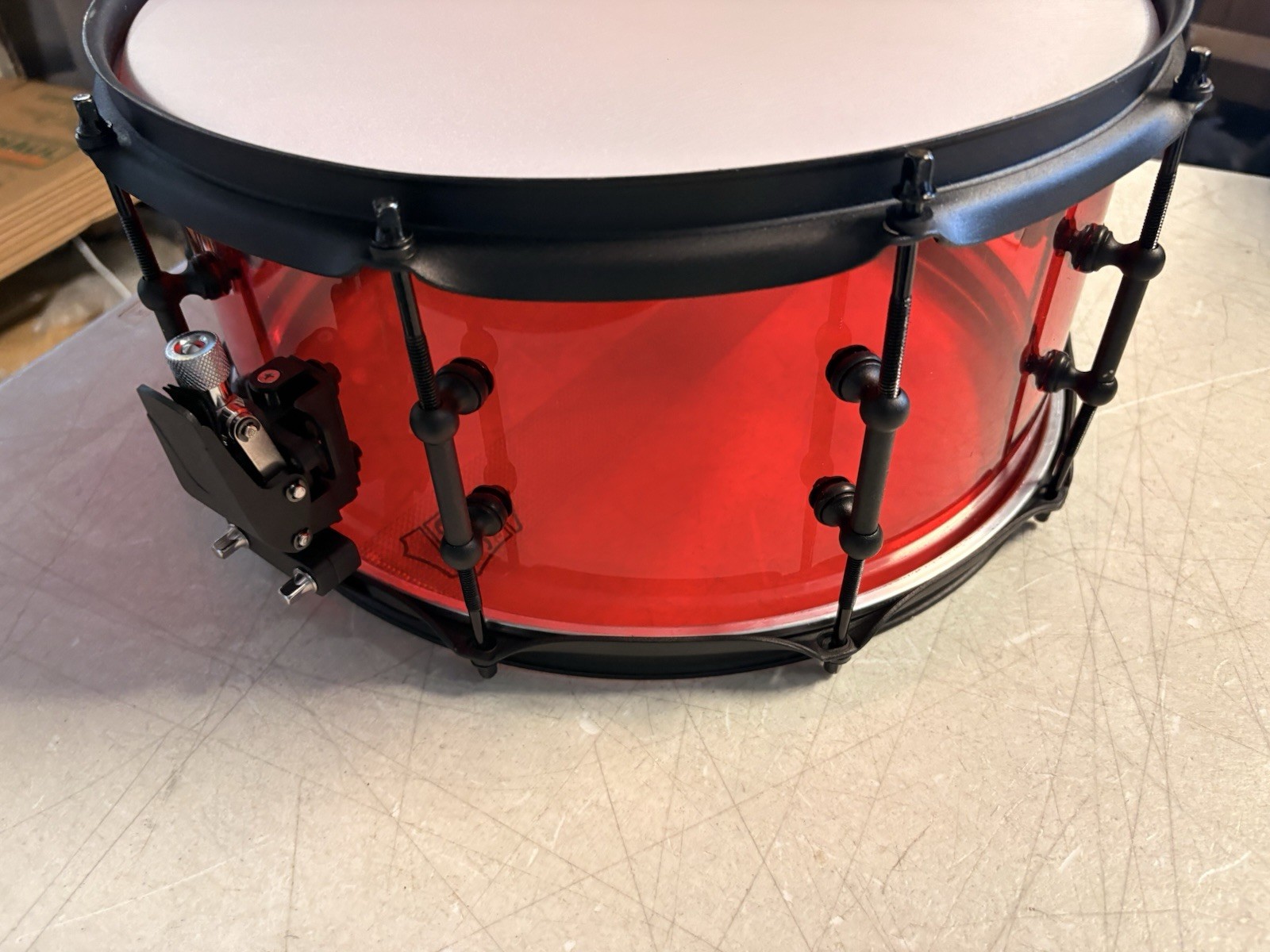 SJC Custom Drums Josh Dun Torch Snare Drum - 6.5 inches x 14 inches, Red