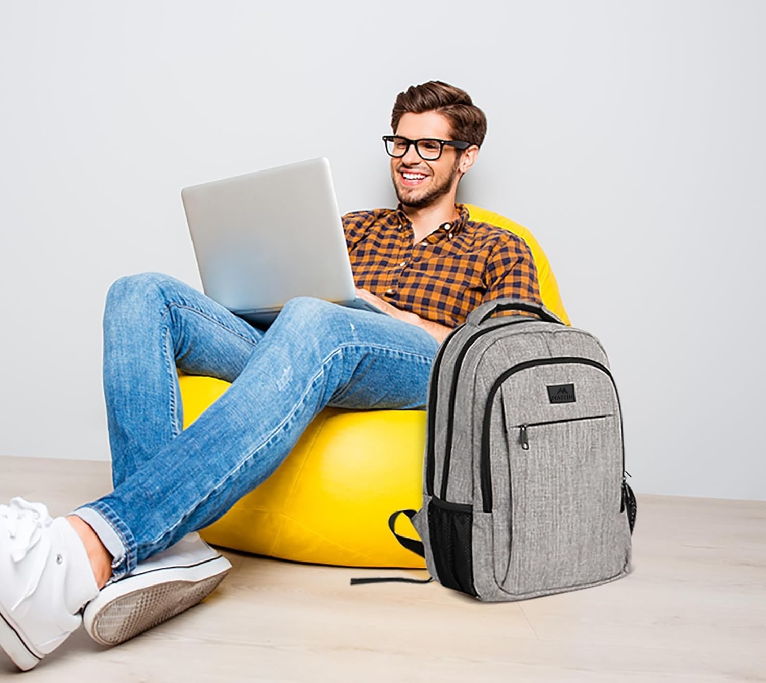 15.6 Inch Laptop Backpack Antitheft Travel Business Computer Bag Water Resistant