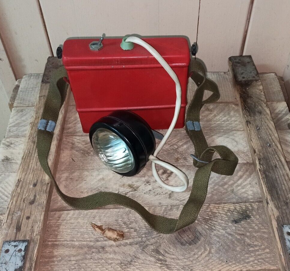 USSR Soviet Firefighter Vintage Flashlight Torch with Belt , NEW