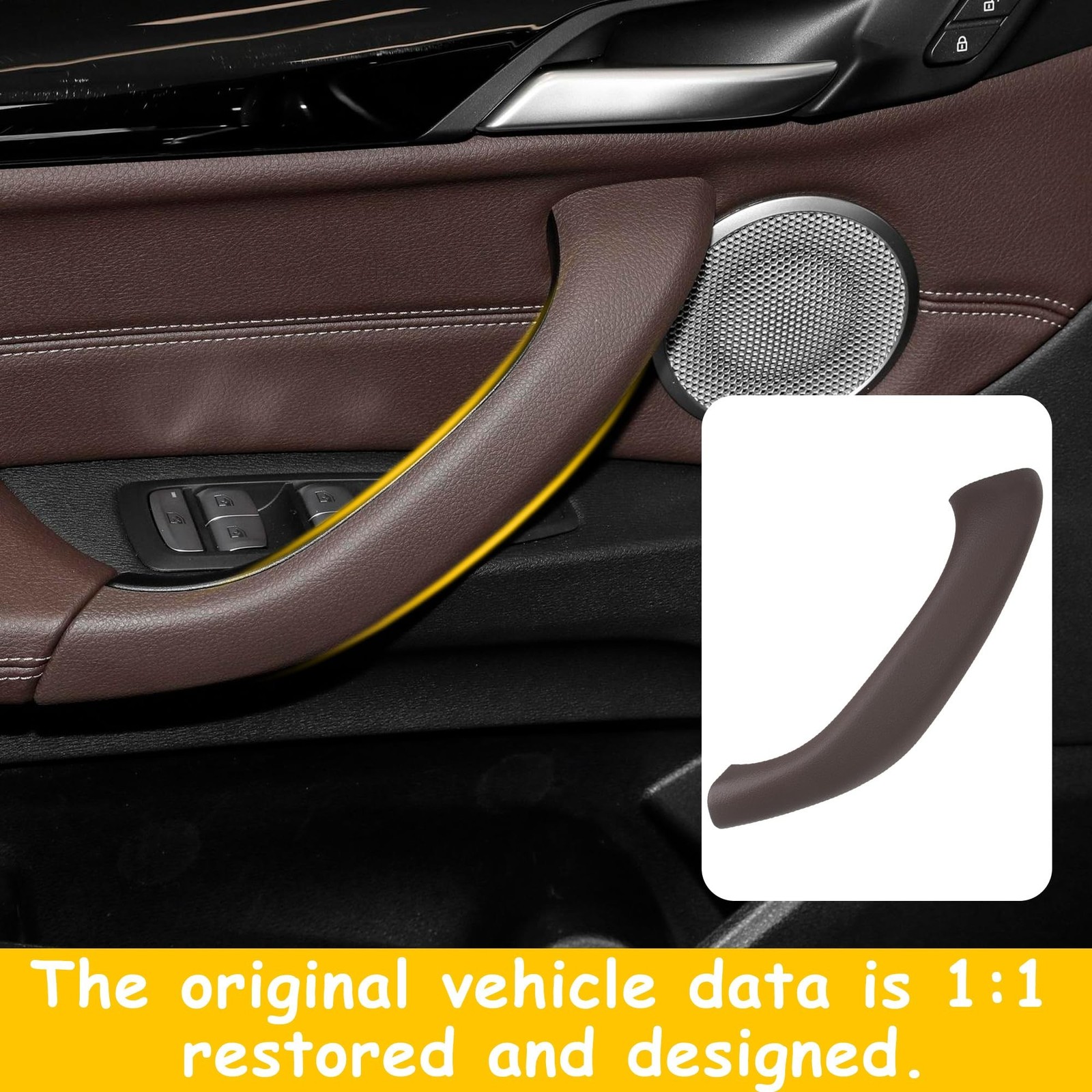 Car Inner Door Handle Pull Outer Cover Replacement for BMW X1 F48 2016-2019, ...