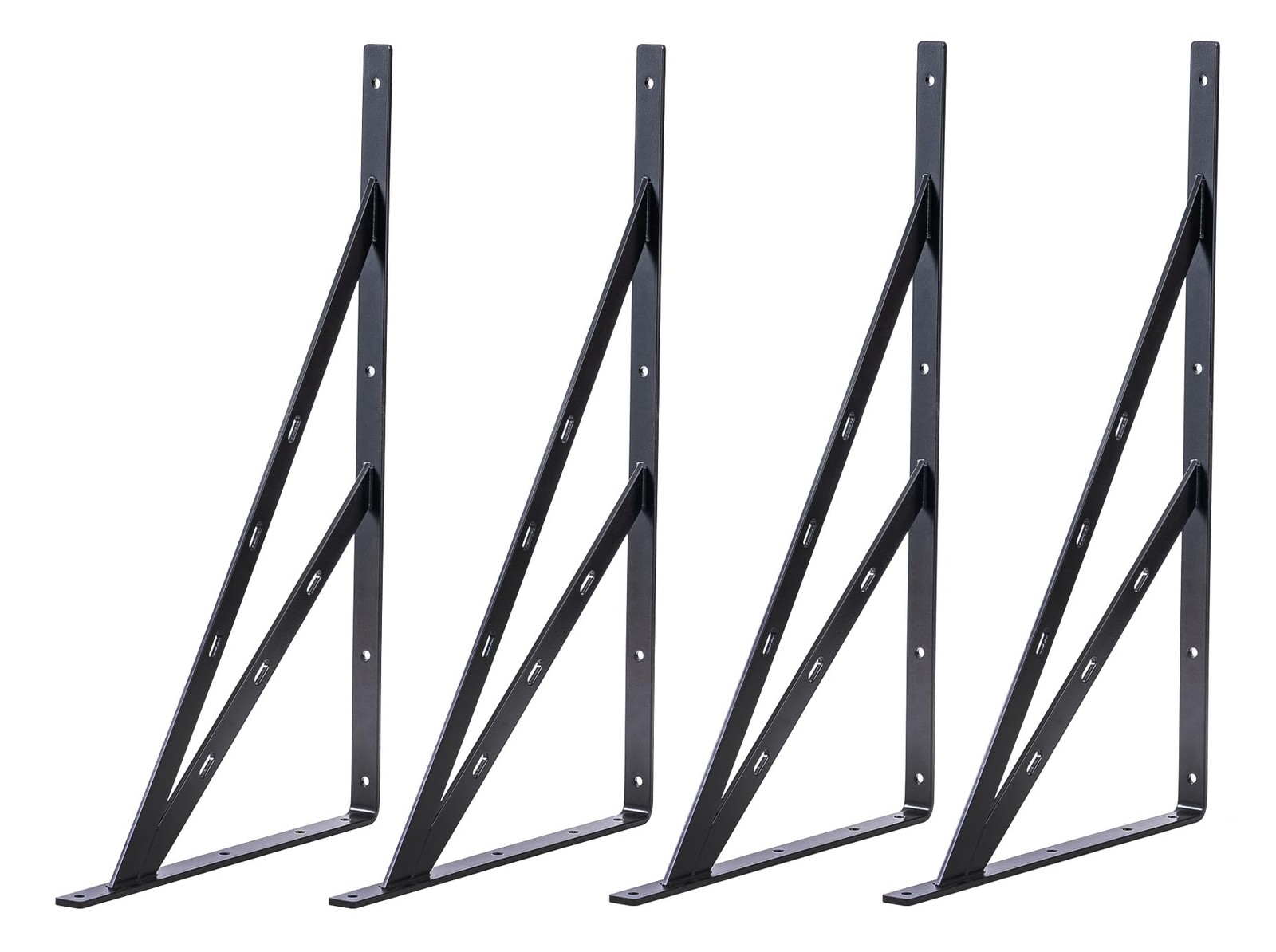 Heavy Duty Shelf Bracket 24x15 Inch 4-Pack 380 Lbs Load Capacity - Floating