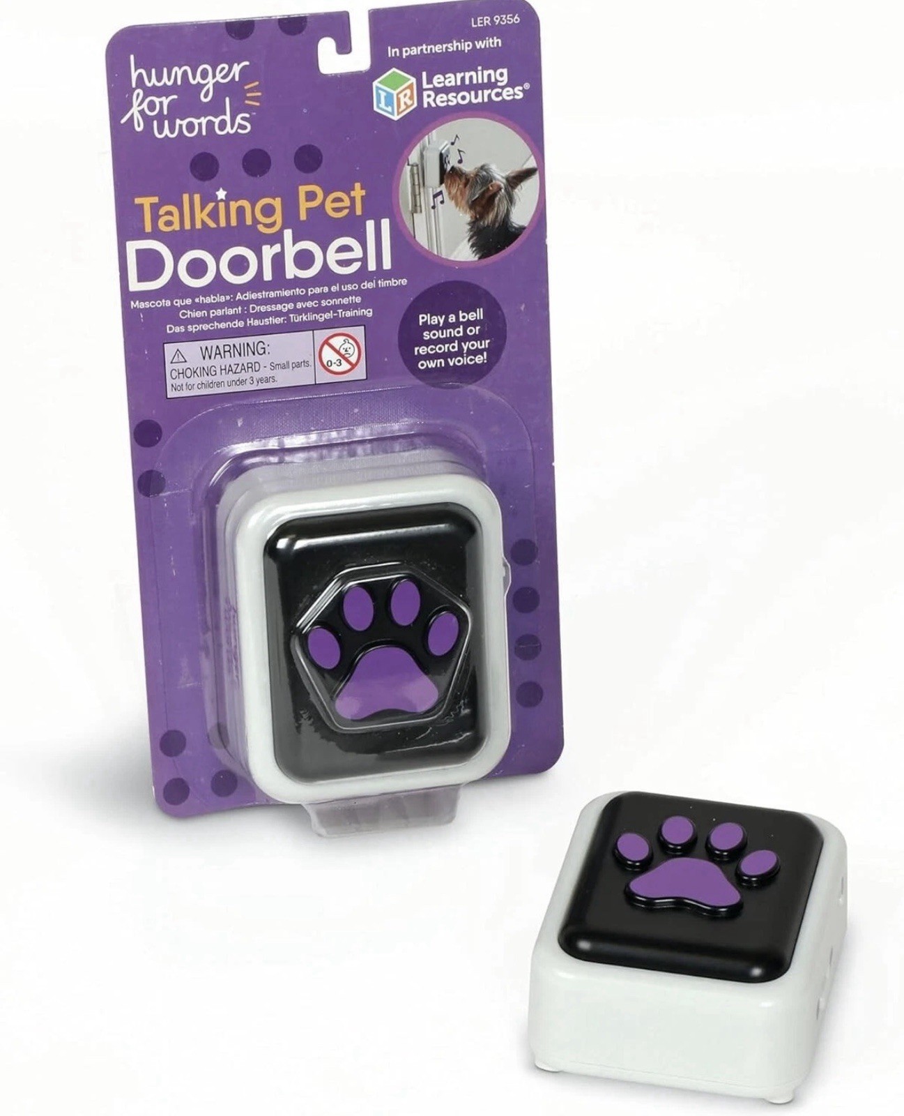 Talking Pet Puppy Bells Dog Doorbells for Door Knob/Potty Training/Go Outside Do