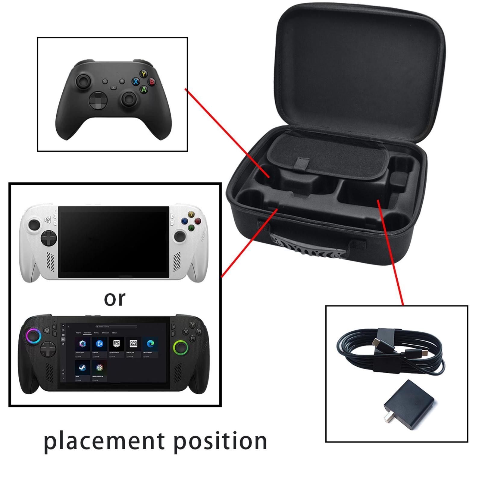 Portable EVA Large-capacity Carrying Case Shockproof Game Console Storage Bag