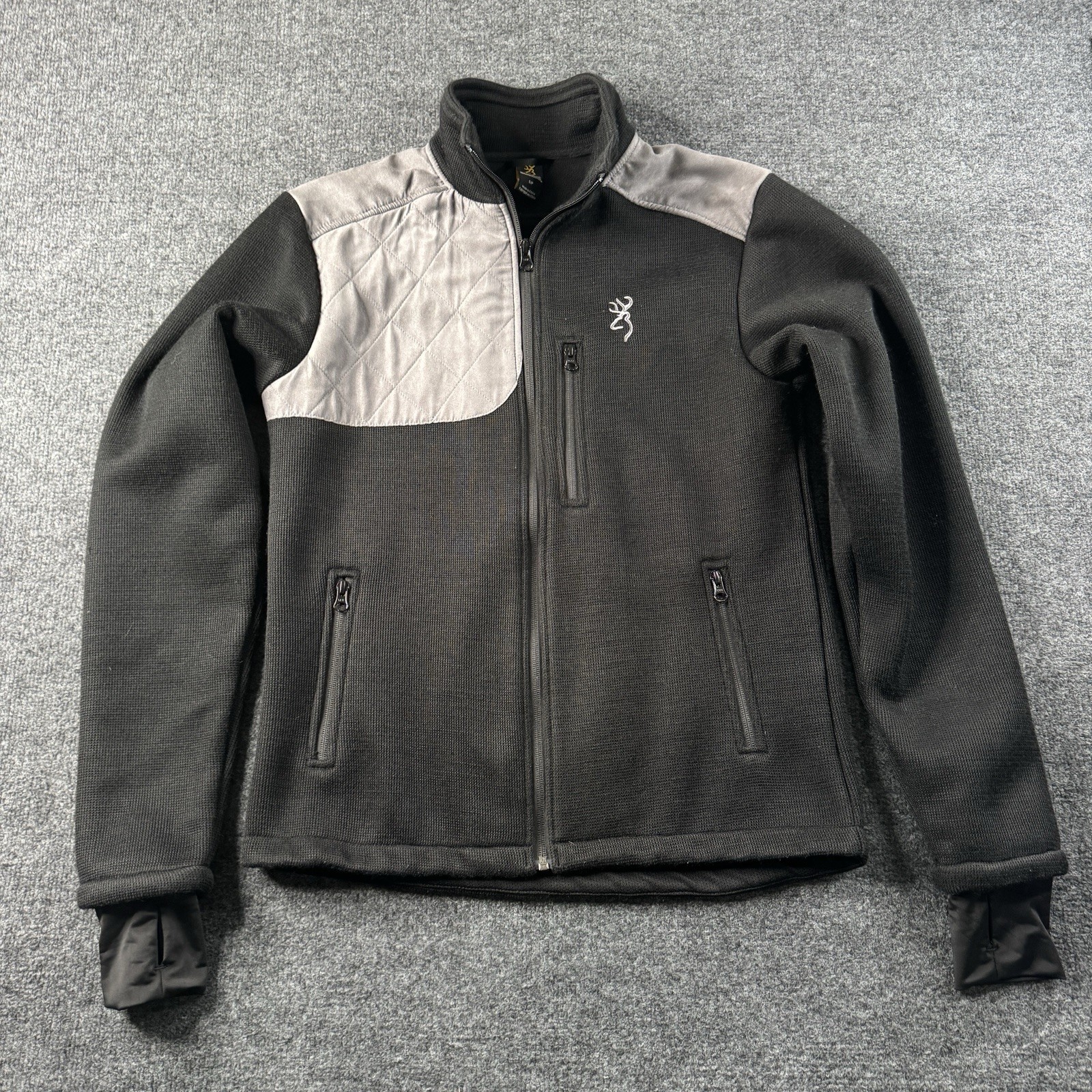 Browning Performance Field Jacket Small Gray Black Fill Zip