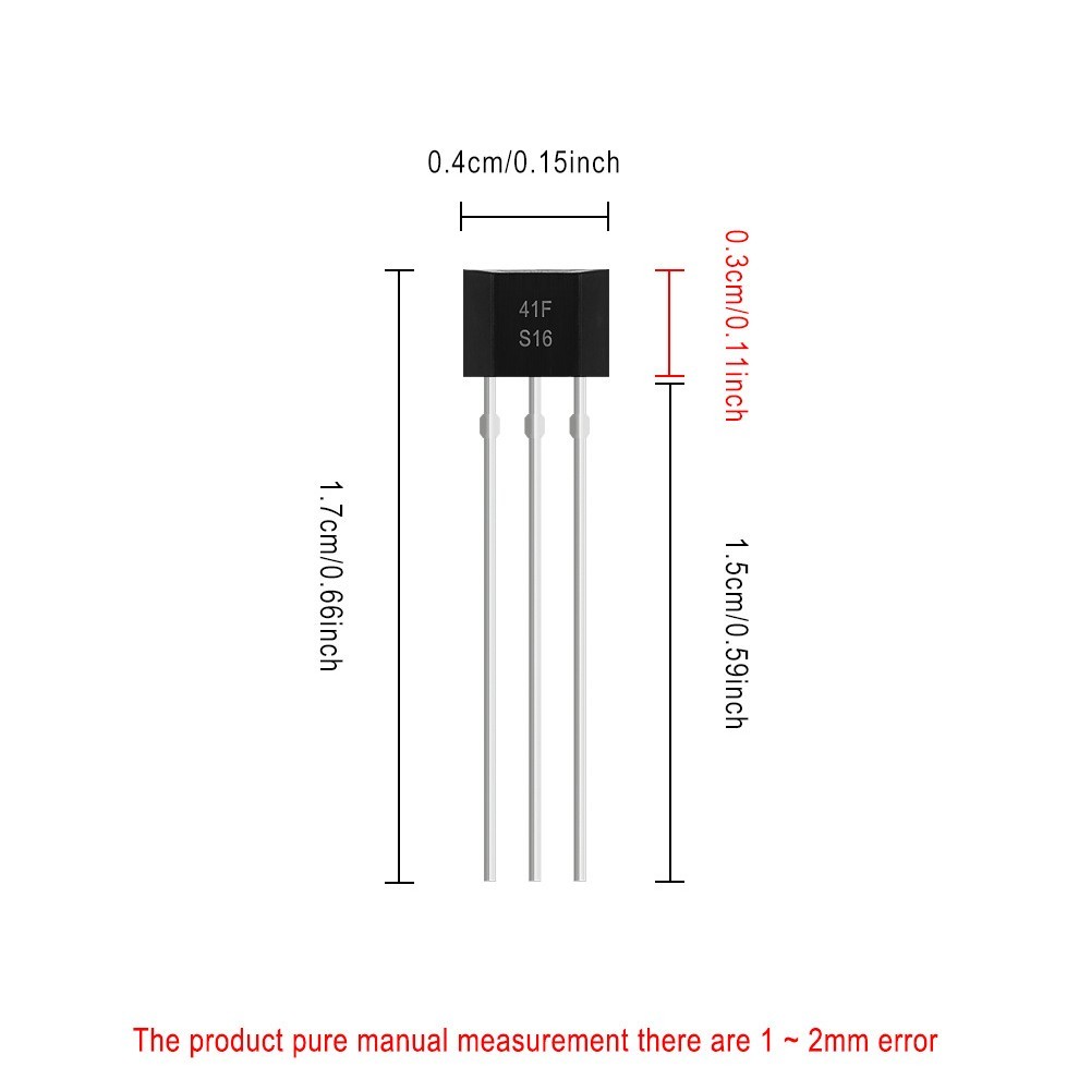 10pcs 41F Bipolar Hall Element Sensor for Motor Control and Speed Sensing