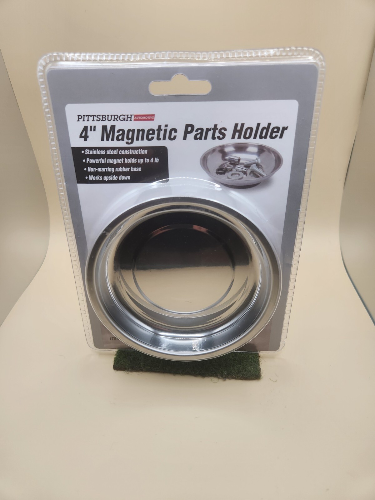 4" Magnetic Parts Holder, Dish Bowl Tray, Stainless Steel 62535 Pittsburgh, New