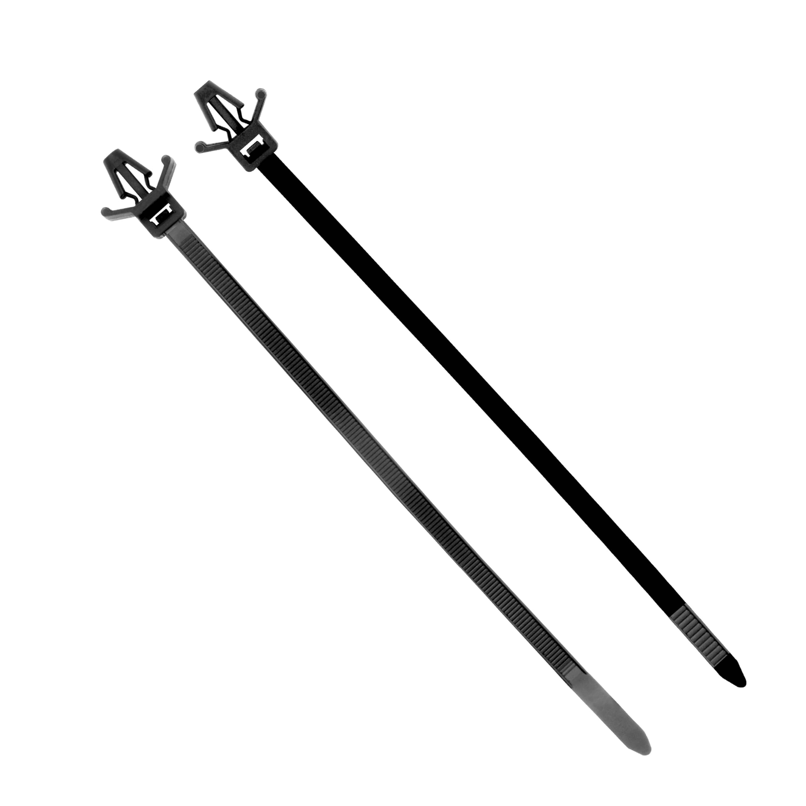 100 Uv Nylon Cable Wire Zip Ties Arrow Head Push Mount 50 Lbs 7.2" Inch Black 1