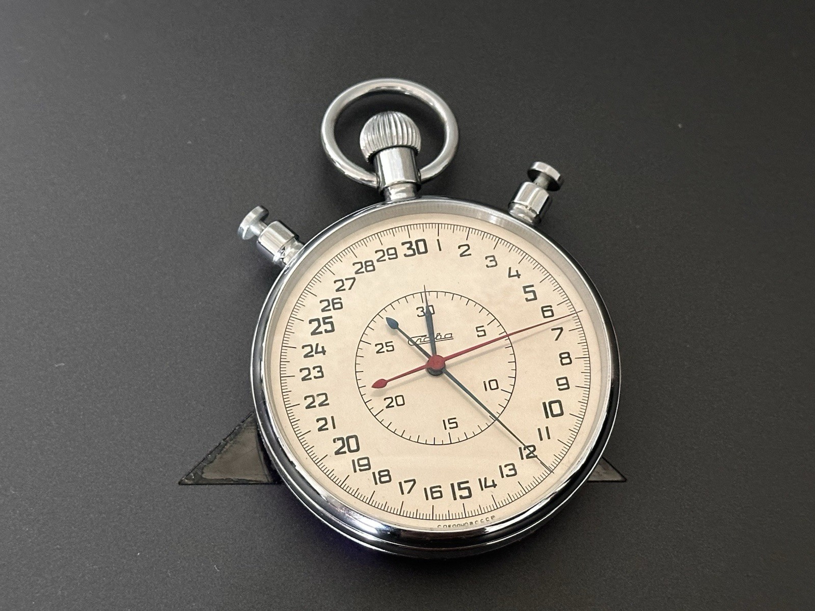 Soviet Vintage Stopwatch Slava USSR Mechanical Stopwatch, Retro Sports
